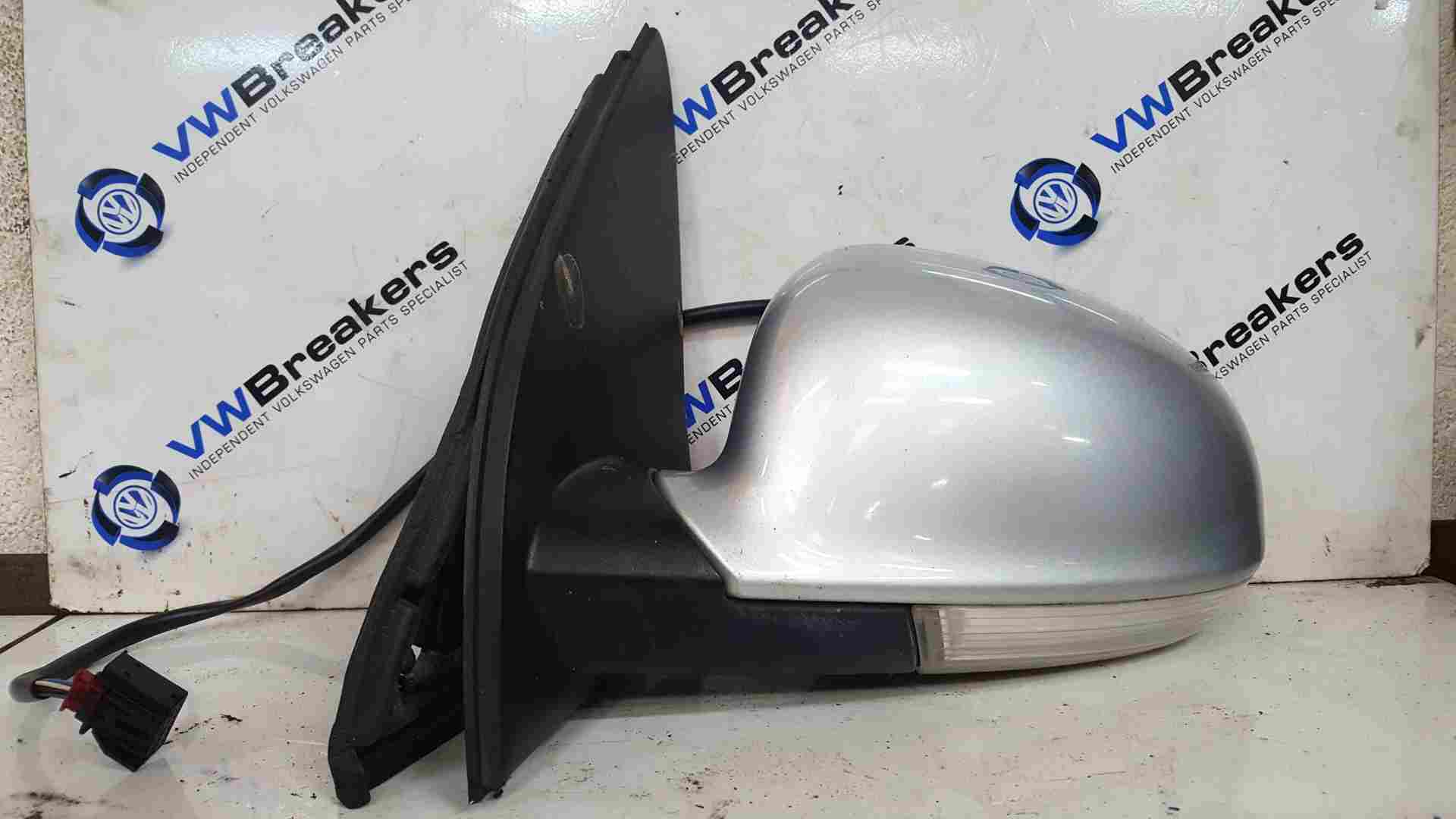 Volkswagen Golf MK5 2003-2009 Passenger Ns Wing Mirror Silver La7w