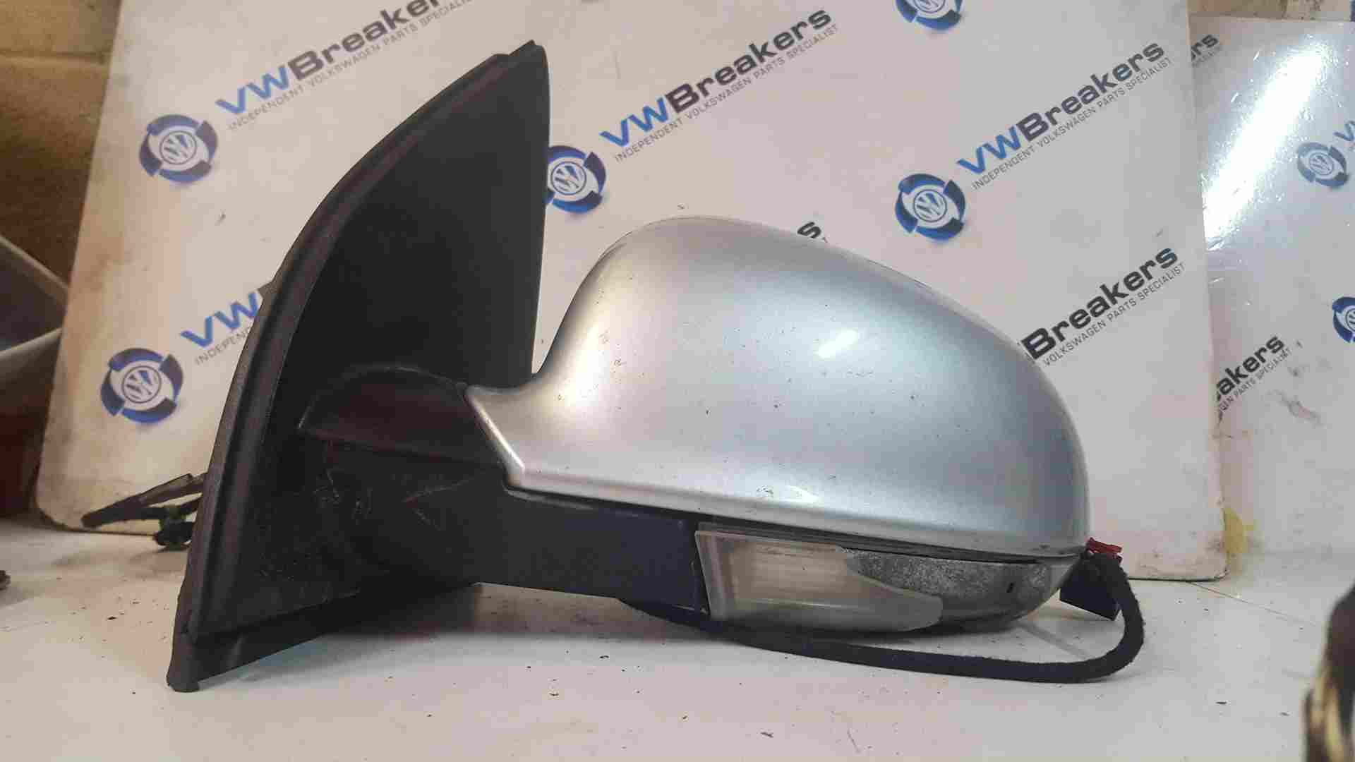 Volkswagen Golf MK5 2003-2009 Passenger Ns Wing Mirror Silver La7w repeater crac