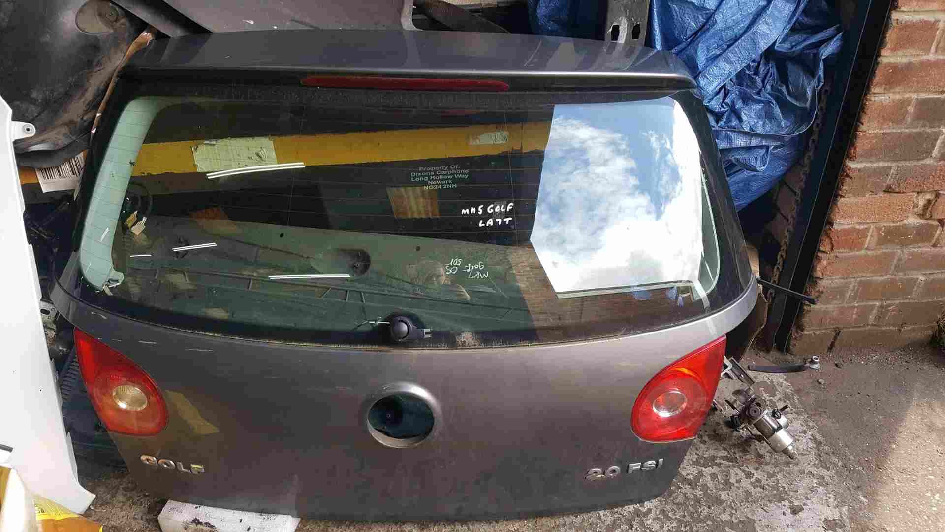 Volkswagen Golf MK5 2003-2009 Rear Boot Tailgate Grey La7t 2.0 FSI Badge