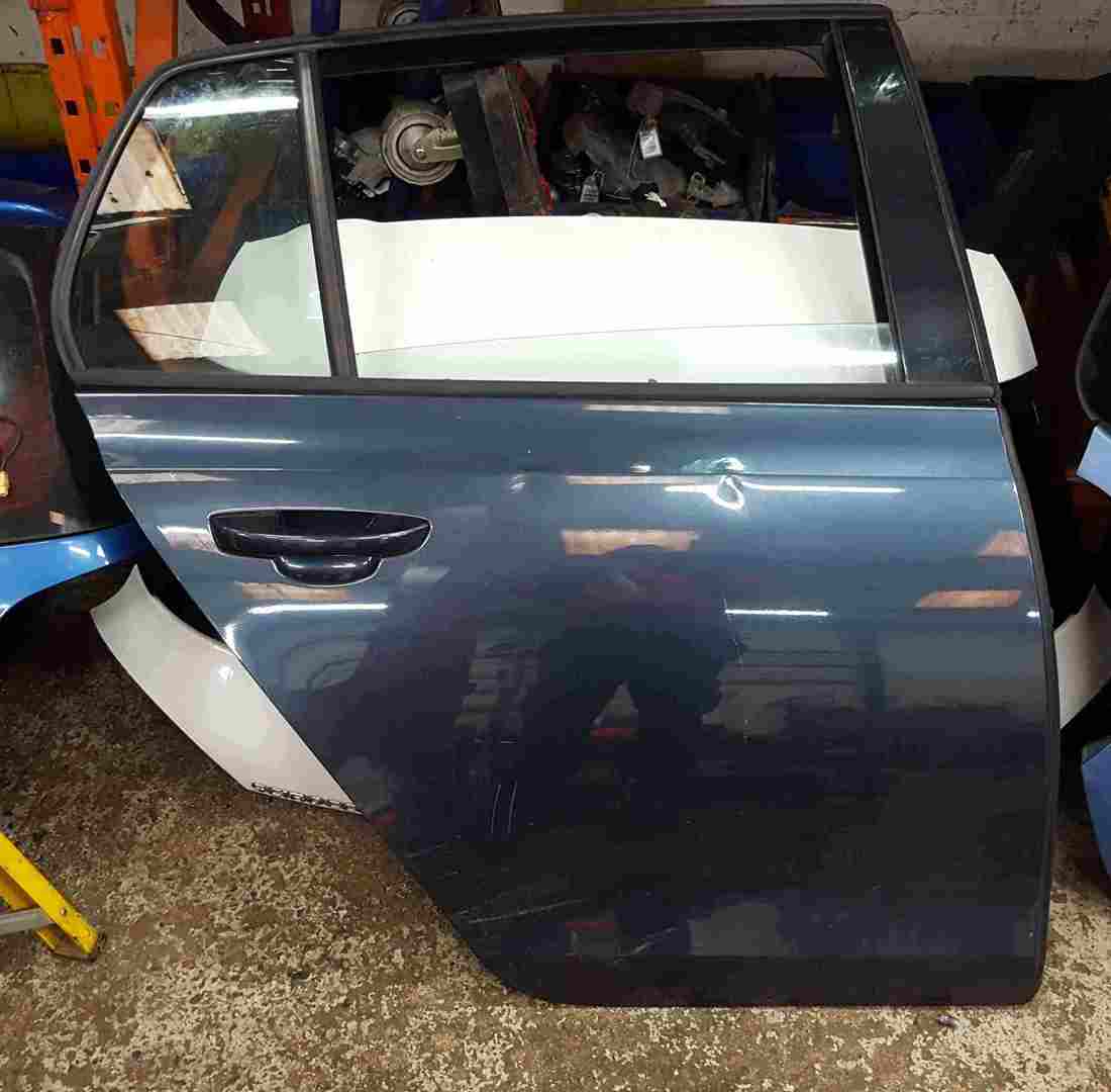 Volkswagen Golf MK6 2009-2012 Drivers OSR Rear Door Blue Grey LC5F