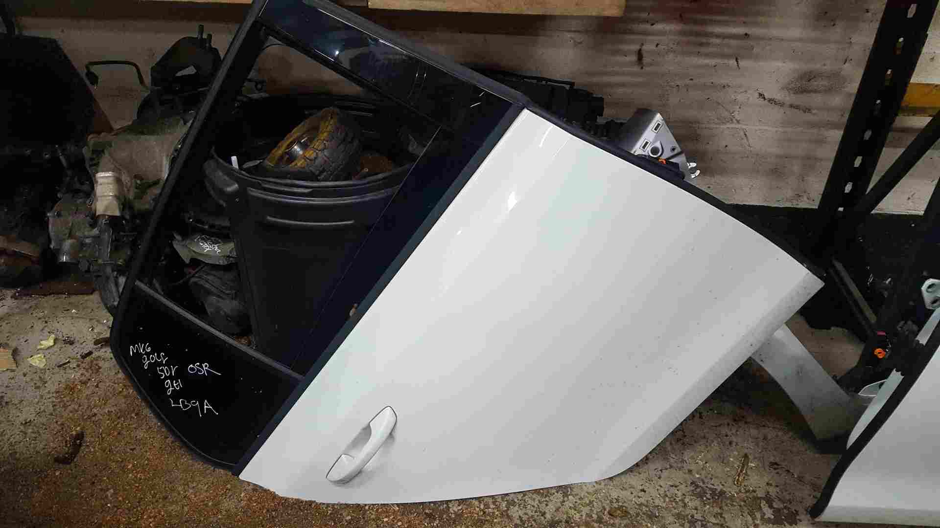 Volkswagen Golf MK6 2009-2012 GTI Drivers OSR Rear Door White Lc9a