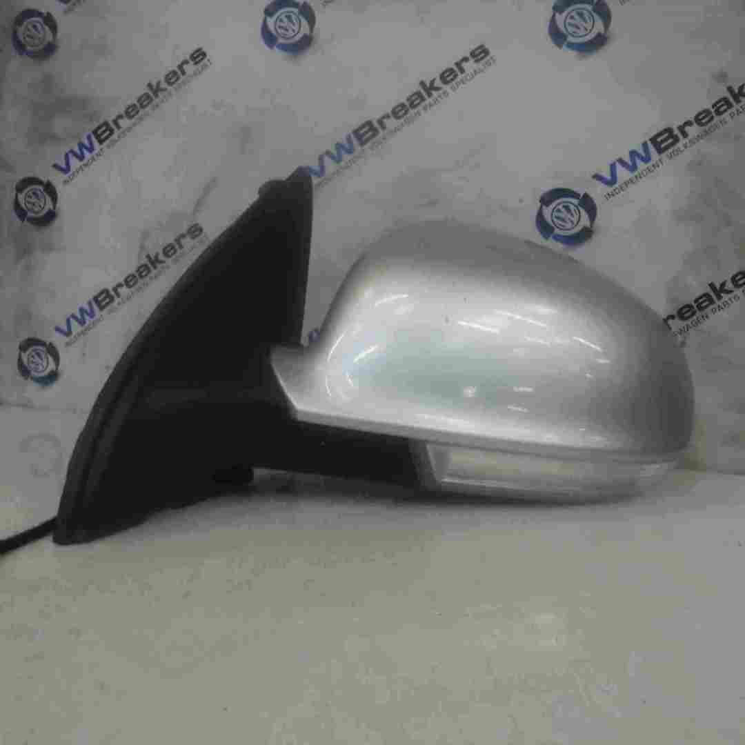 Volkswagen Golf MK6 2009-2012 Passenger NS Wing Mirror Silver LA7W