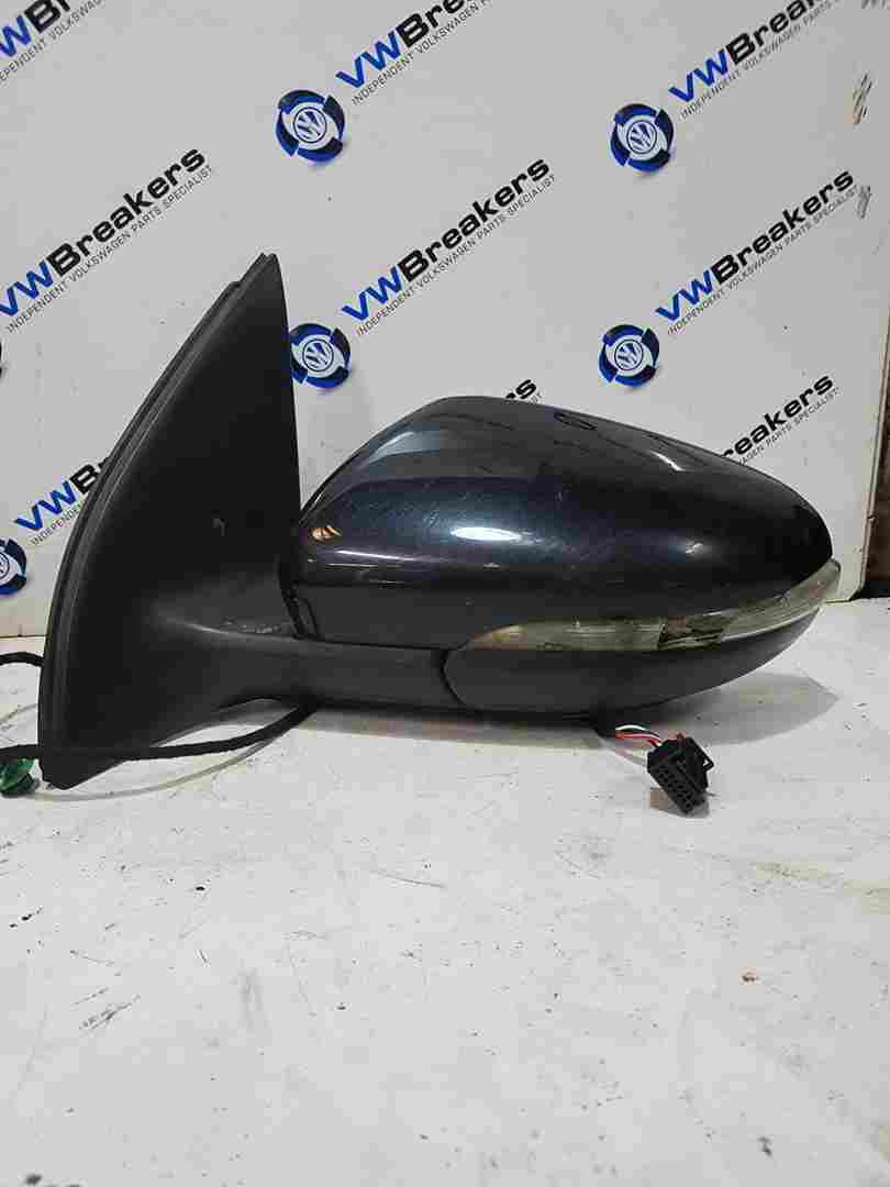 Volkswagen Golf MK6 2009-2012 Passenger Ns Wing Mirror Black lc9x
