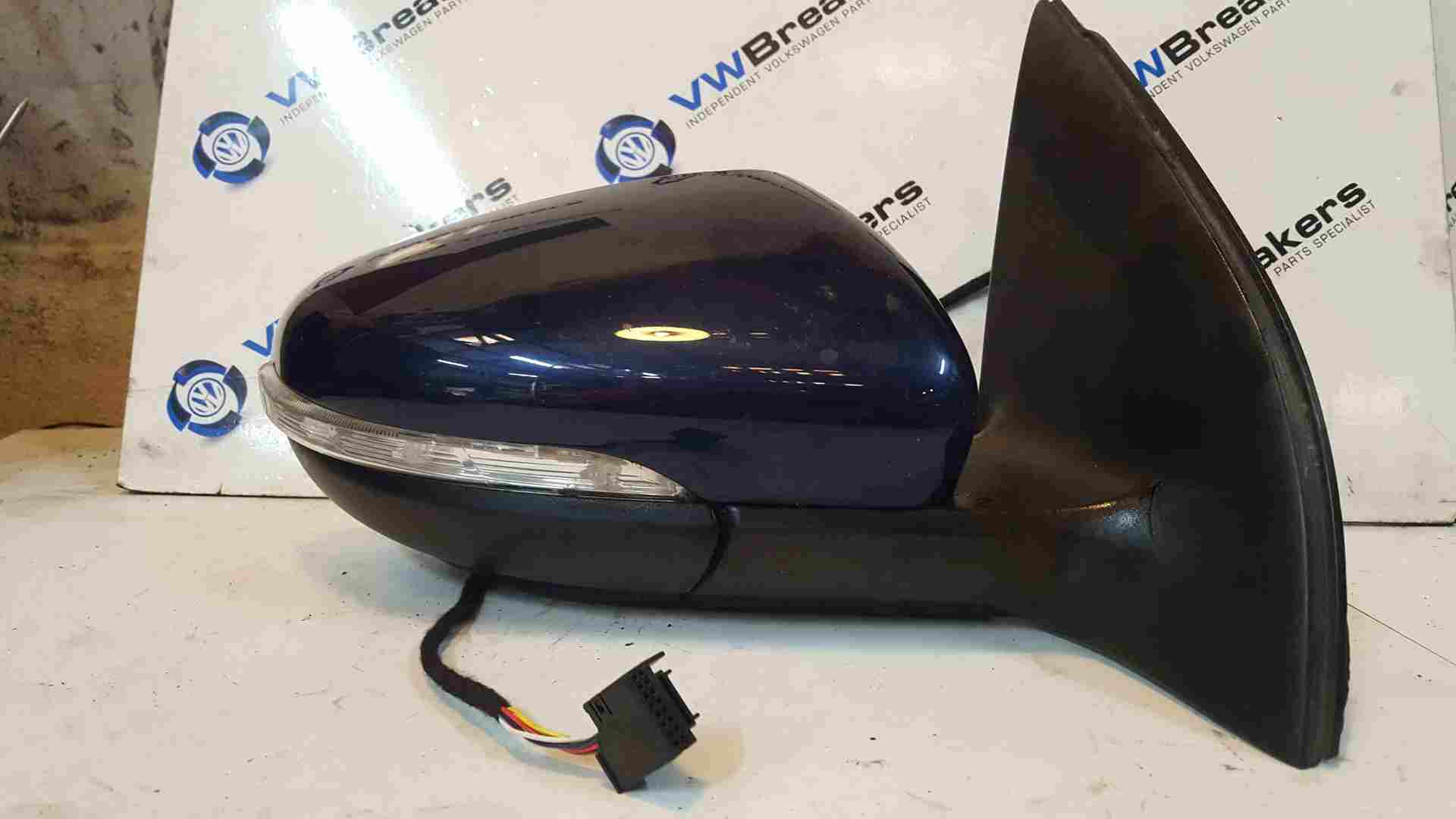 Volkswagen Golf MK6 2009-2012 Passenger Ns Wing Mirror Blue Ld5q NSF 5K0857501cs