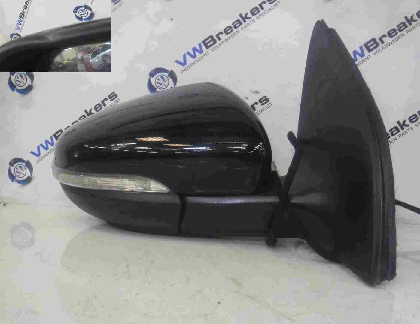 Volkswagen Golf MK6 2009-2012 R line Drivers OS Wing Mirror Gloss Black