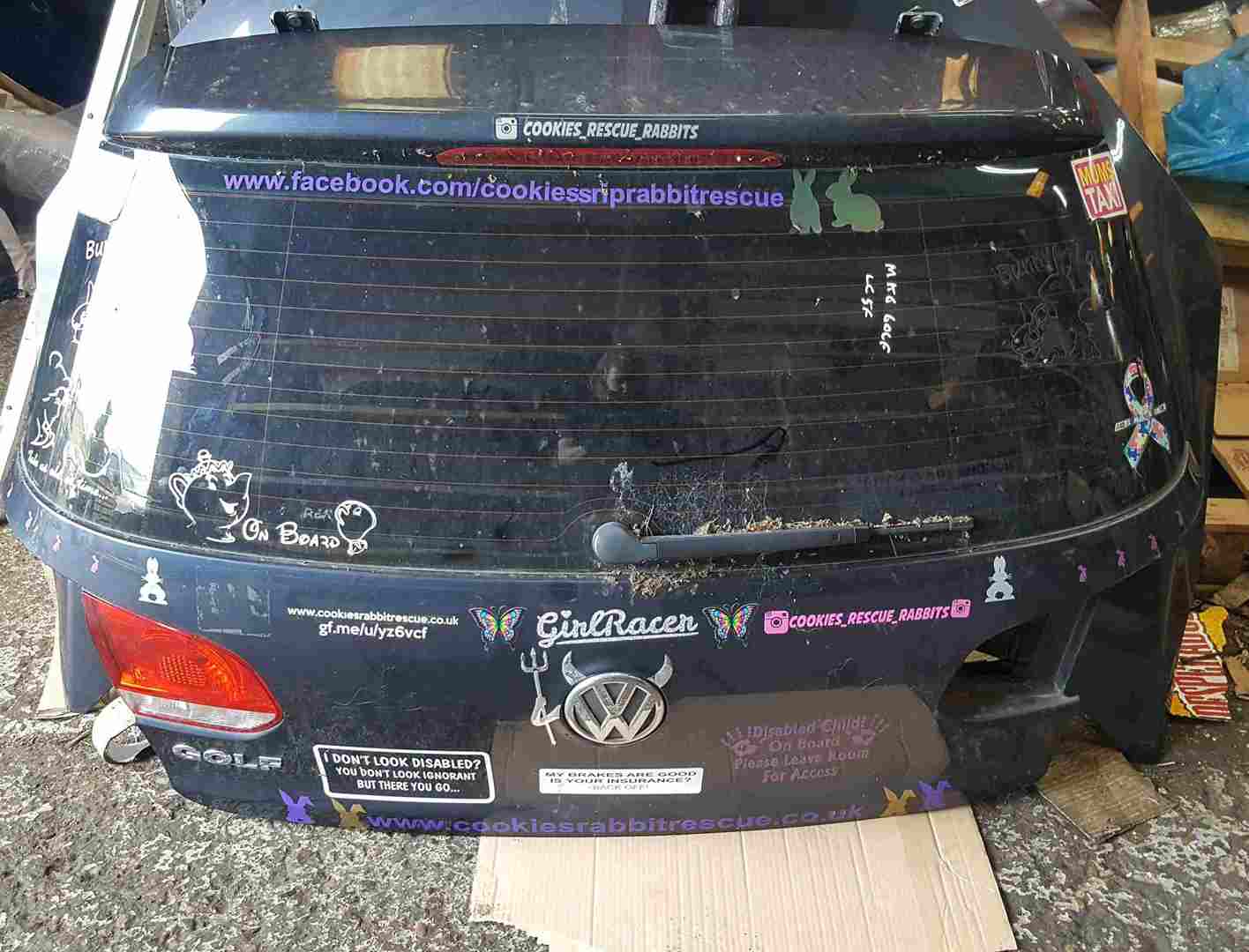 Volkswagen Golf MK6 2009-2012 Rear Tailgate Boot Blue Grey LC5F