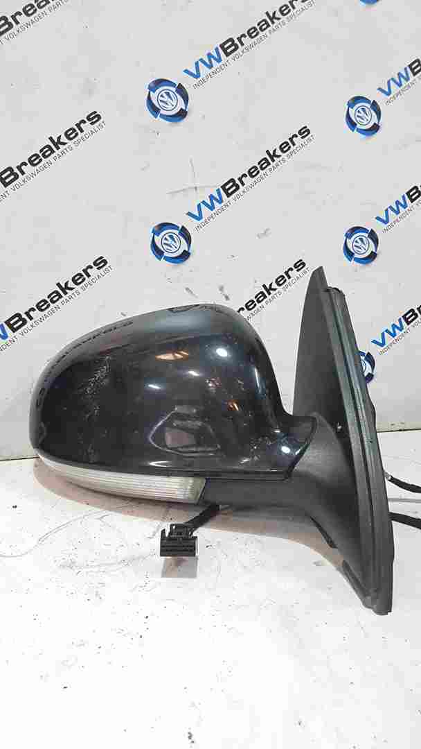 Volkswagen Golf MK6 Estate 2009-2012 Drivers Os Wing Mirror Plain Black