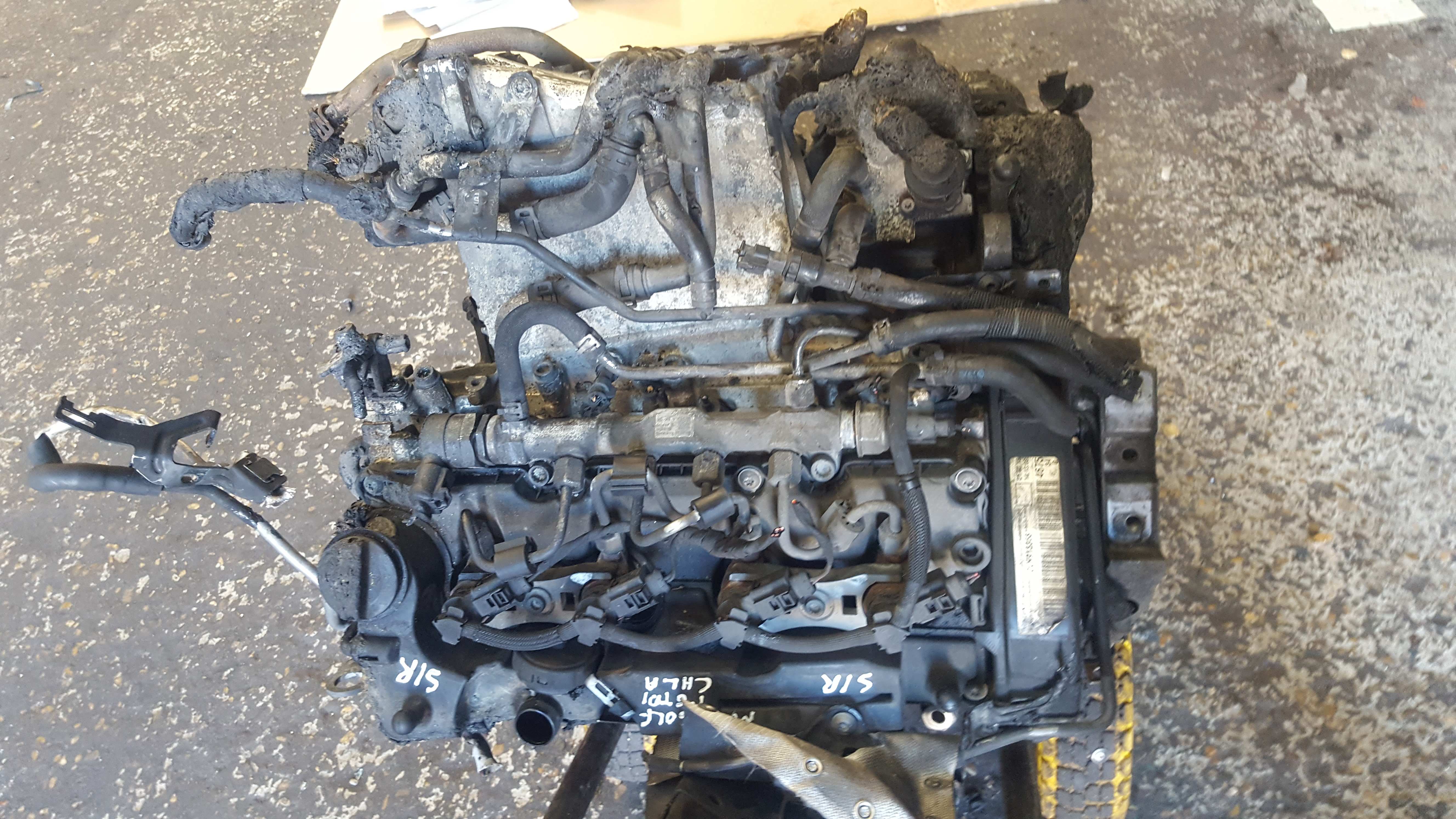 Volkswagen Golf MK7 2012-2017  1.6 TDI Engine With Injectors + Pump Clha Burnt