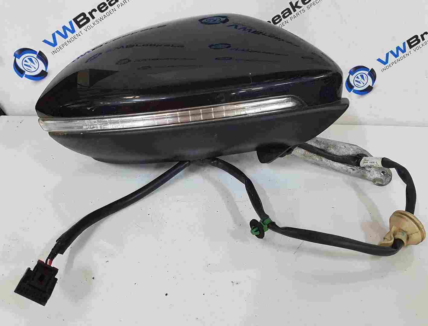 Volkswagen Golf MK7 2012-2017 Drivers OS Wing Mirror Black LC9X