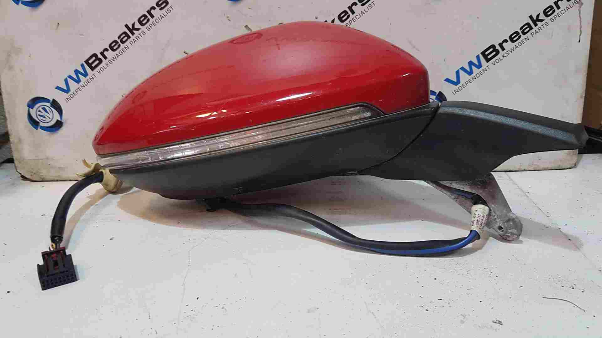 Volkswagen Golf MK7 2012-2017 Drivers Os Wing Mirror RED Ly3d