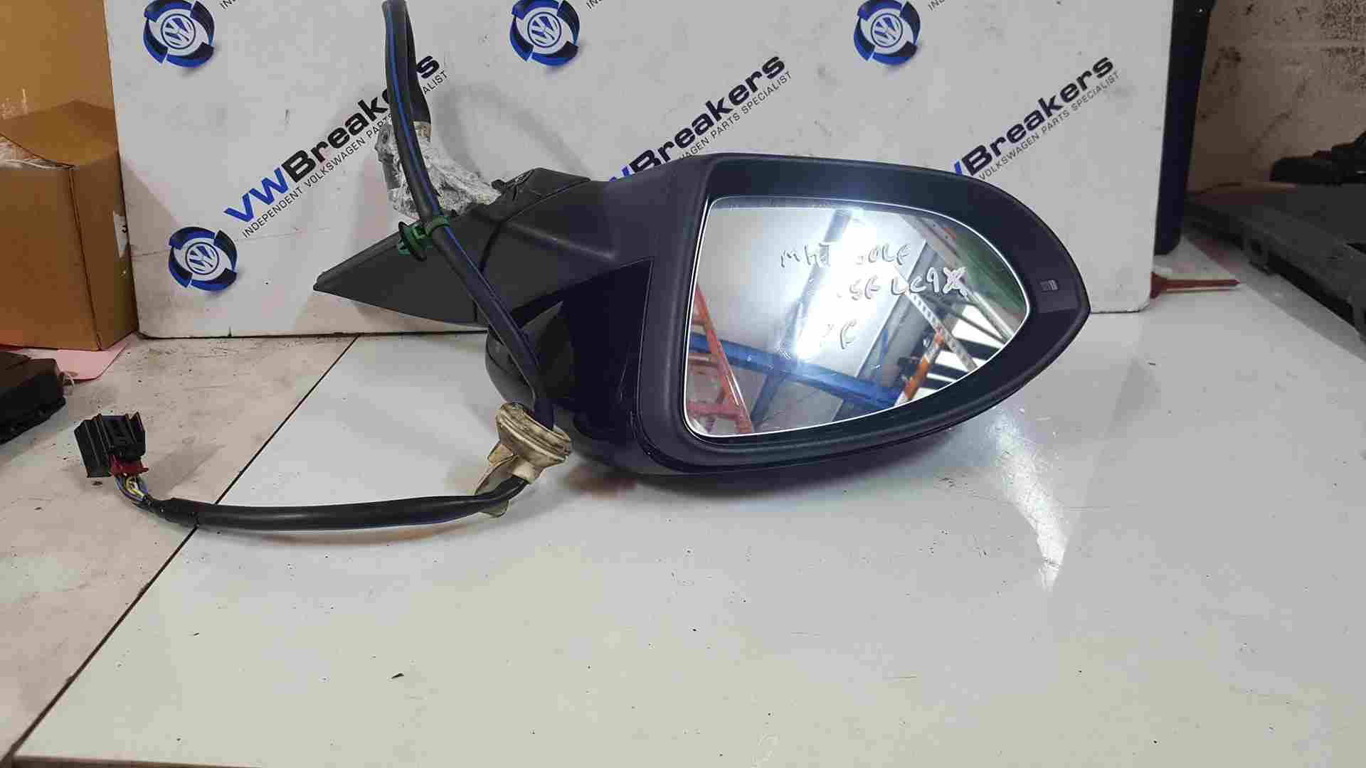 Volkswagen Golf MK7 2012-2017 Passenger Ns Wing Mirror Black Lc9x Power Folding