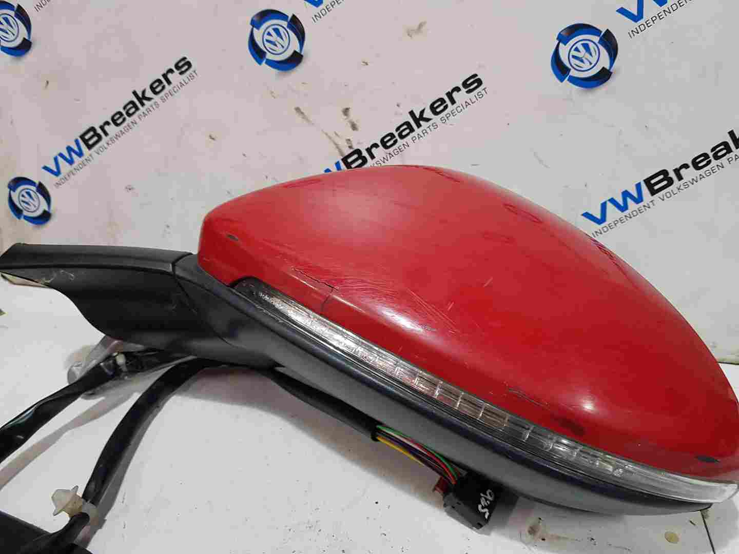 Volkswagen Golf MK7 2012-2017 Passenger Ns Wing Mirror RED Ly3d