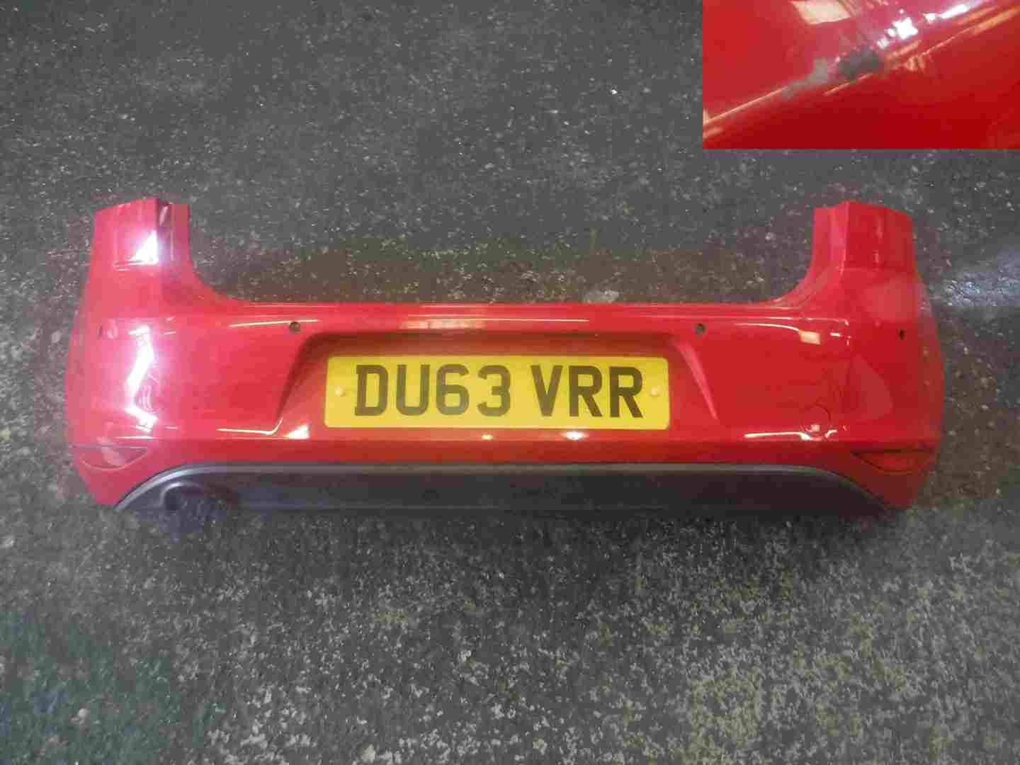 Volkswagen Golf MK7 2012-2017 Rear Bumper Red LY3D 5G6807568E