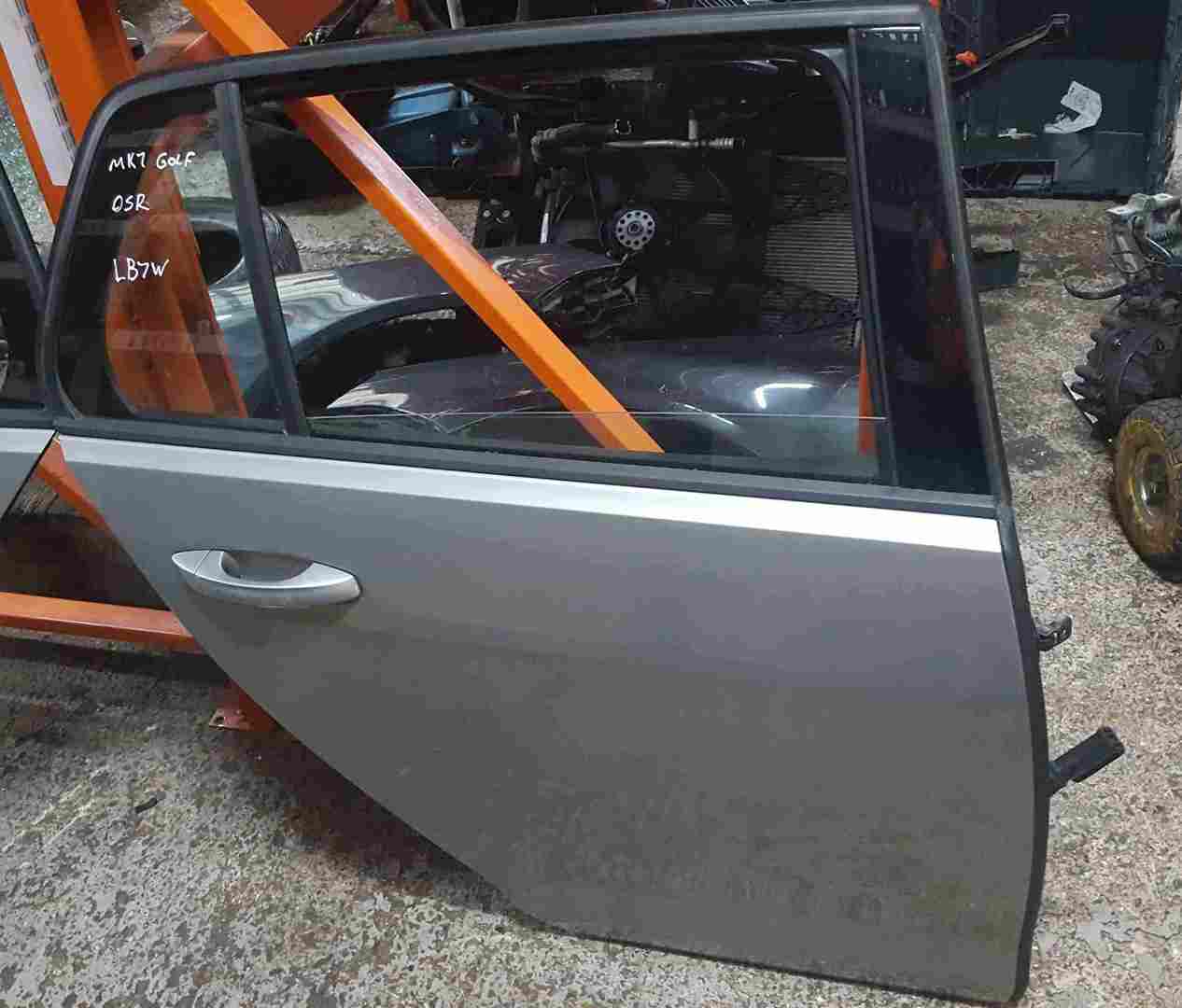 Volkswagen Golf MK7.5 2017-2020 Drivers OSR Rear Door Silver Grey LB7W