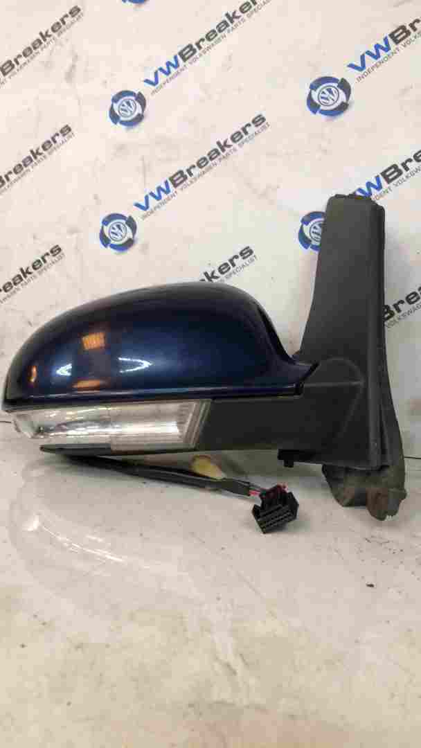 Volkswagen Golf Plus MK5 2003-2009 Drivers Os Wing Mirror Blue Ld5q Spare Repair