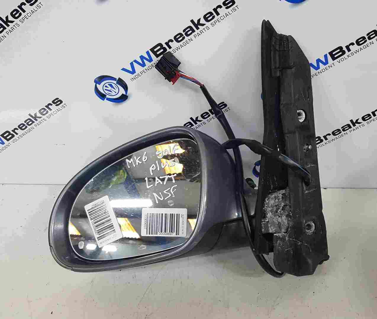 Volkswagen Golf Plus MK6 2009-2012 Passenger NS Wing Mirror Grey LA7T