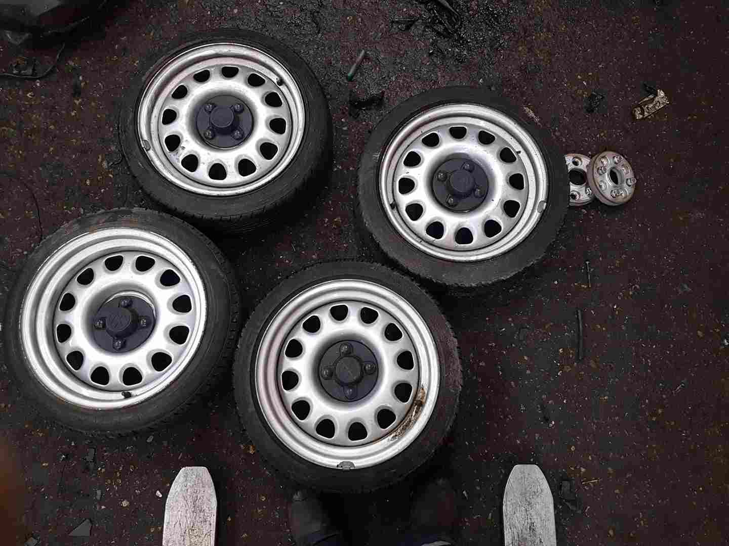 Volkswagen Lupo 1998-2005 Banaded Steel Wheel set + Tyres  5Mm Tread 3/5 15inch