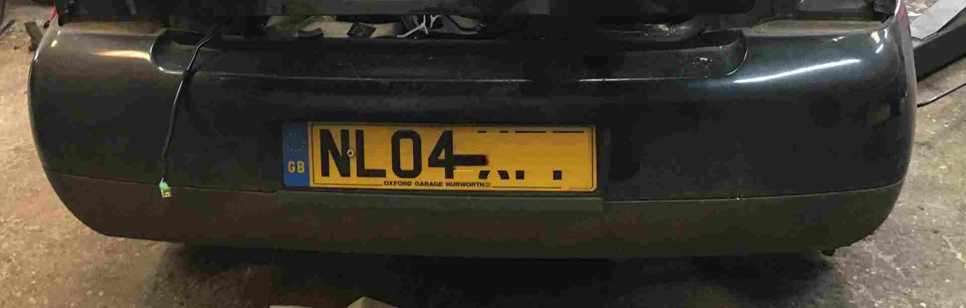 Volkswagen Lupo 1998-2006 Rear Bumper Black L041