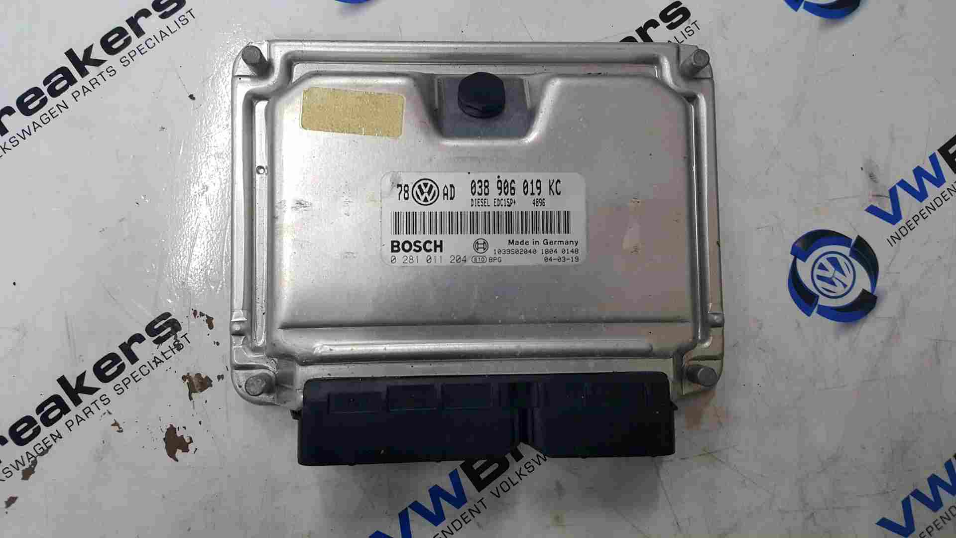 Volkswagen Passat 2001-2005 B5.5 Engine Control Unit ECU Computer 038906019Kc