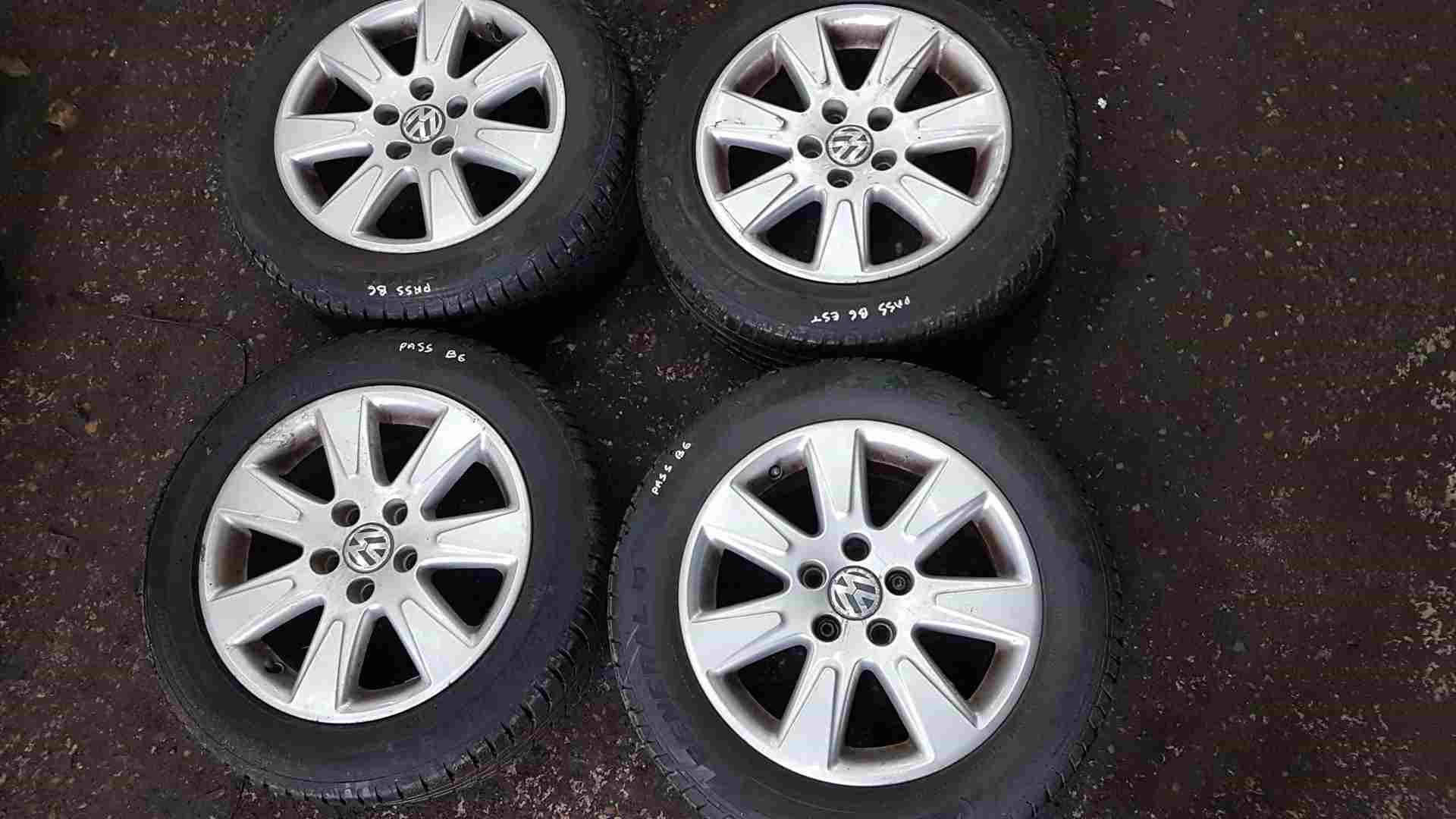 Volkswagen Passat B6 2005 2010 Alloy Wheels SET tyres X4 16Inch 3C0601025ae Store Used Volkswagen Parts UK Volkswagen Breakers