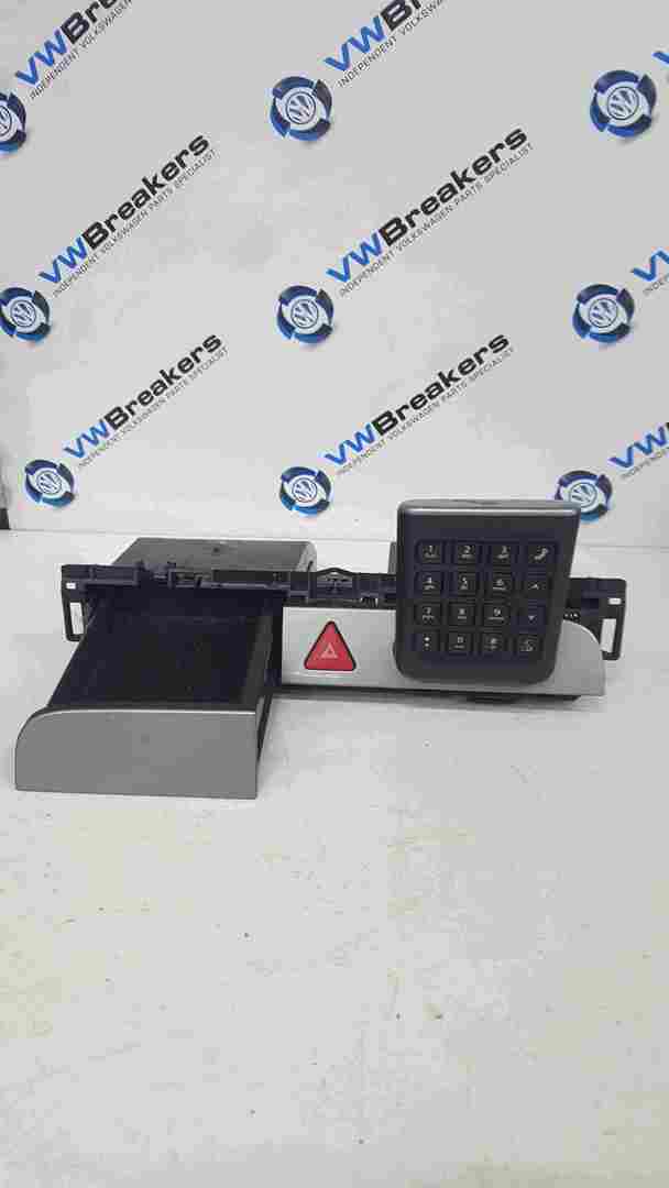 Volkswagen Passat B6 2005-2010 Dashboard Hazard Telephone Dial Pad Tray Silver