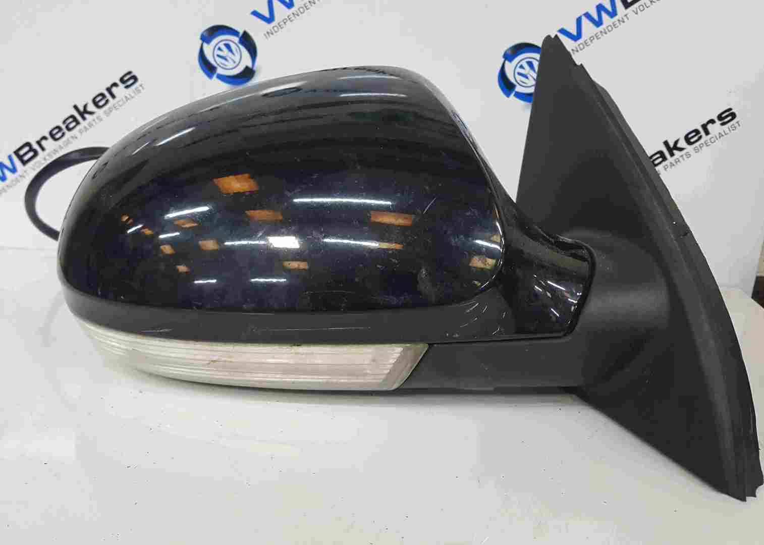 Volkswagen Passat B6 2005-2010 Drivers OS Wing Mirror Black L041 3C0857934