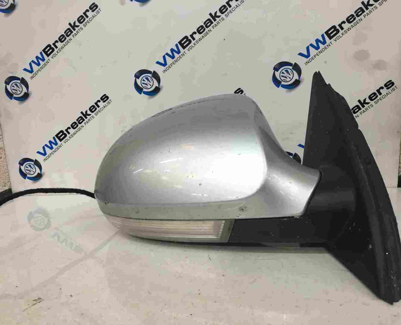 Volkswagen Passat B6 2005-2010 Drivers OS Wing Mirror Silver LA7W