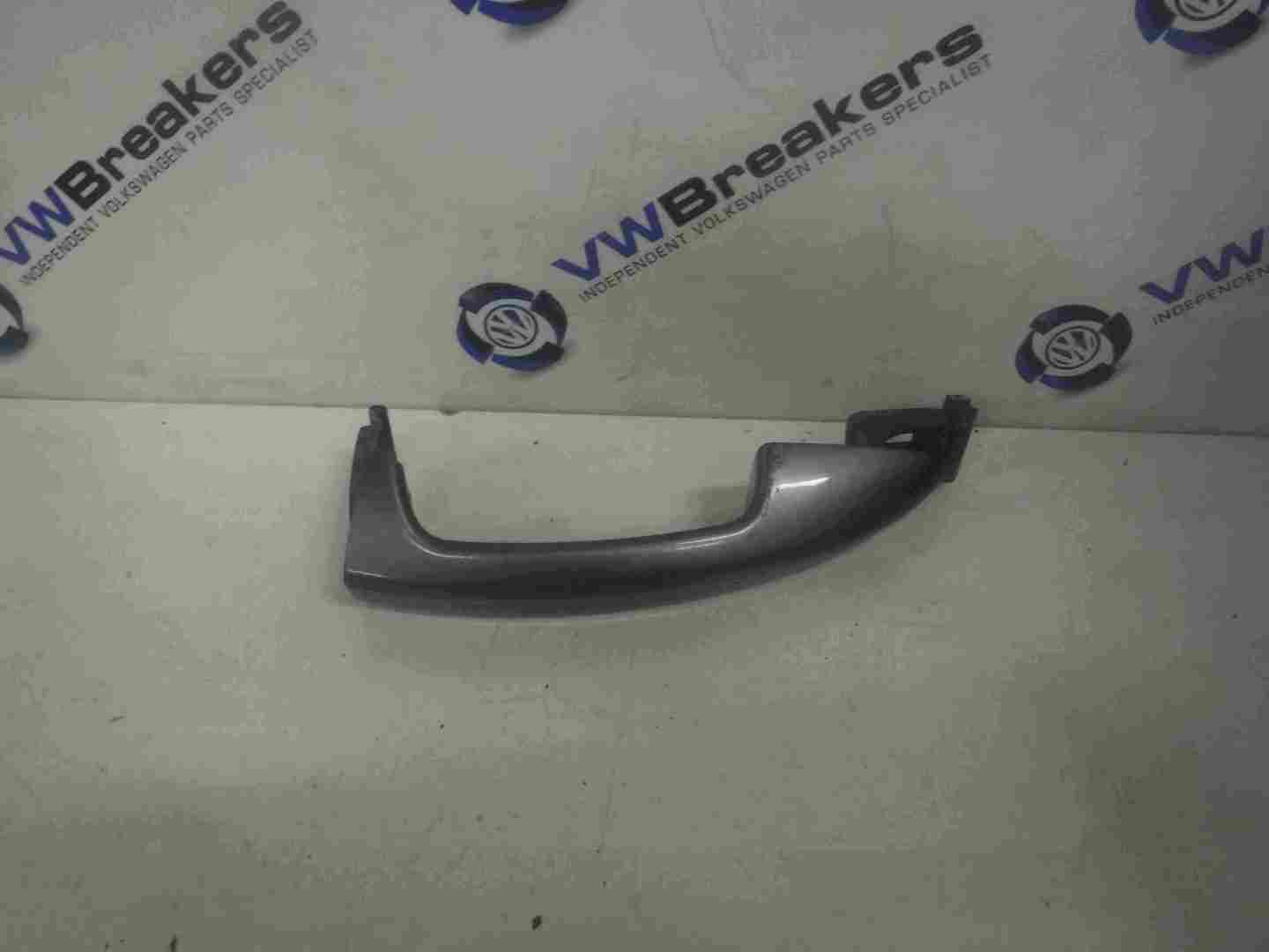 Volkswagen Passat B6 2005-2010 Drivers OSR Rear Exterior Door Handle Grey LA7T