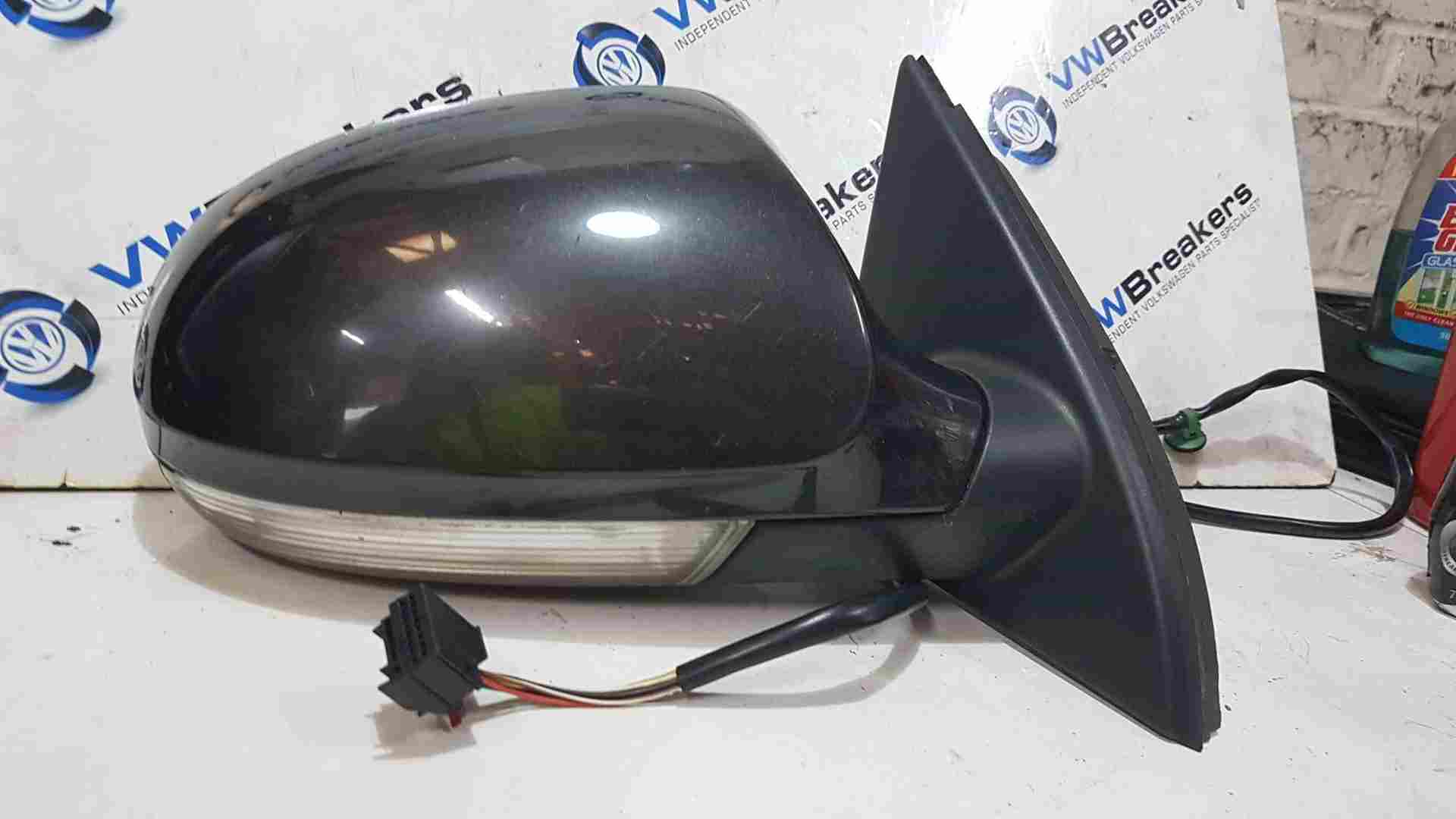 Volkswagen Passat B6 2005-2010 Drivers Os Wing Mirror Black Lc9x