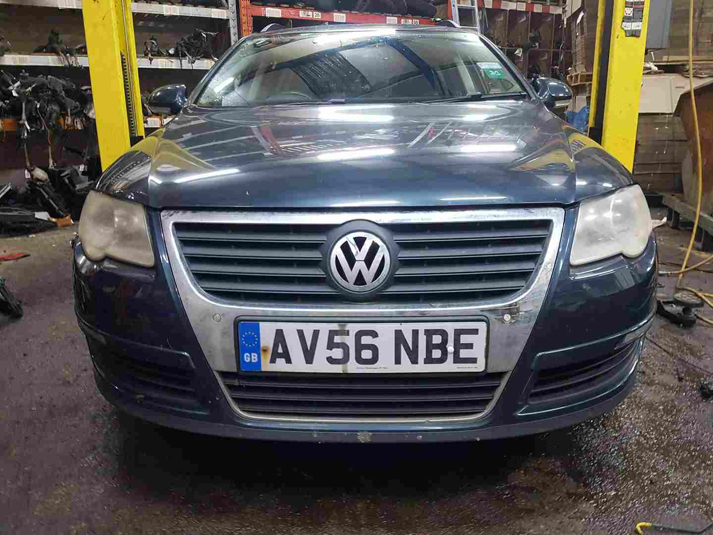 Volkswagen Passat B6 2005-2010 Front Bumper + Grill Blue Lc5f Parking Sensors