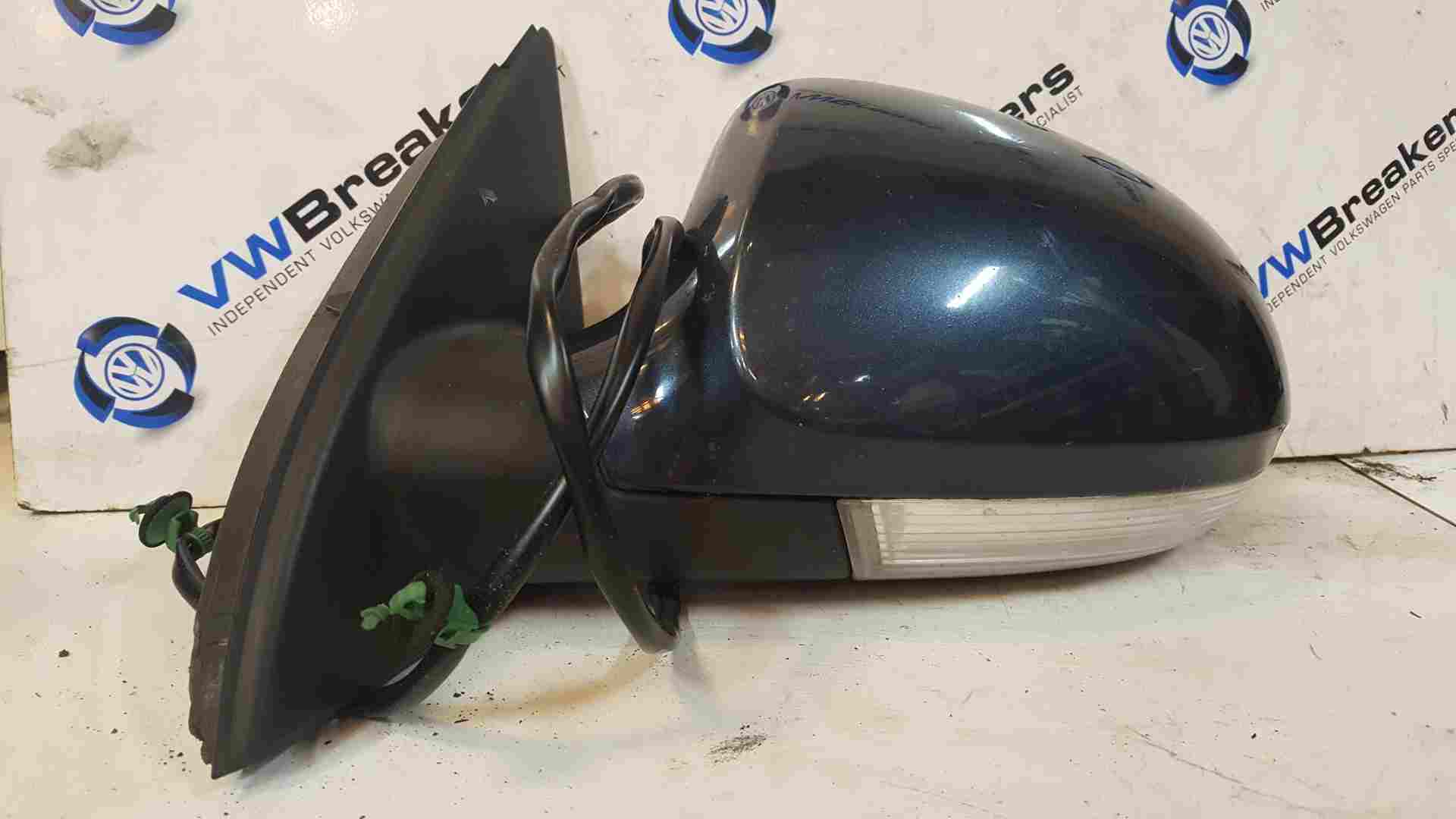 Volkswagen Passat B6 2005-2010 Passenger Ns Wing Mirror Blue Lc5f