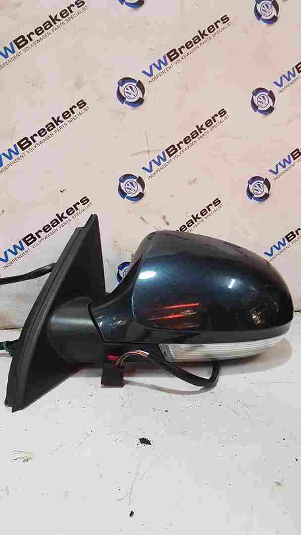 Volkswagen Passat B6 2005-2010 Passenger Ns Wing Mirror Lc5f Graphite Puddle pf