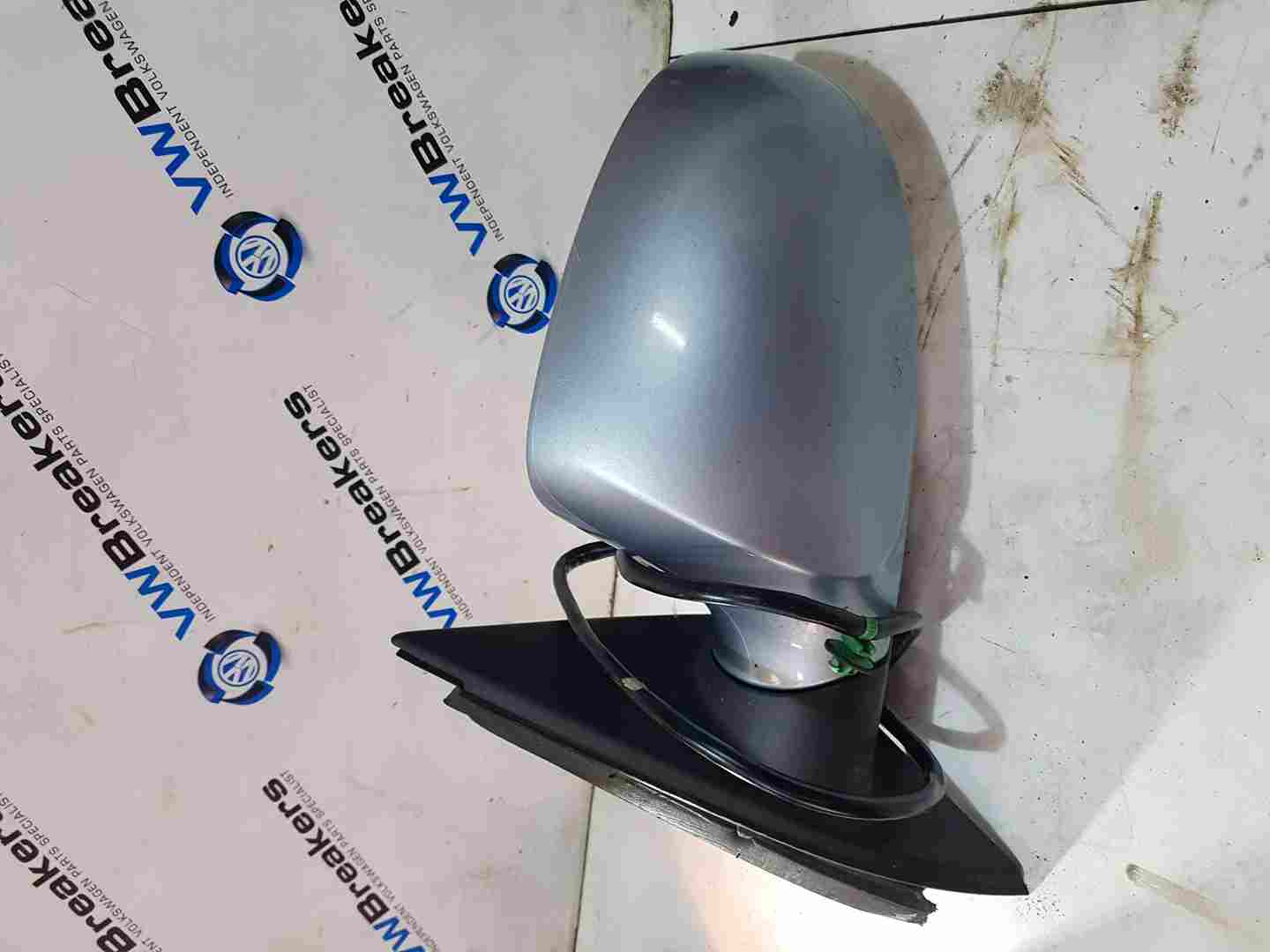 Volkswagen Passat B6 2005-2010 Passenger Ns Wing Mirror Silver Blue Lb5m