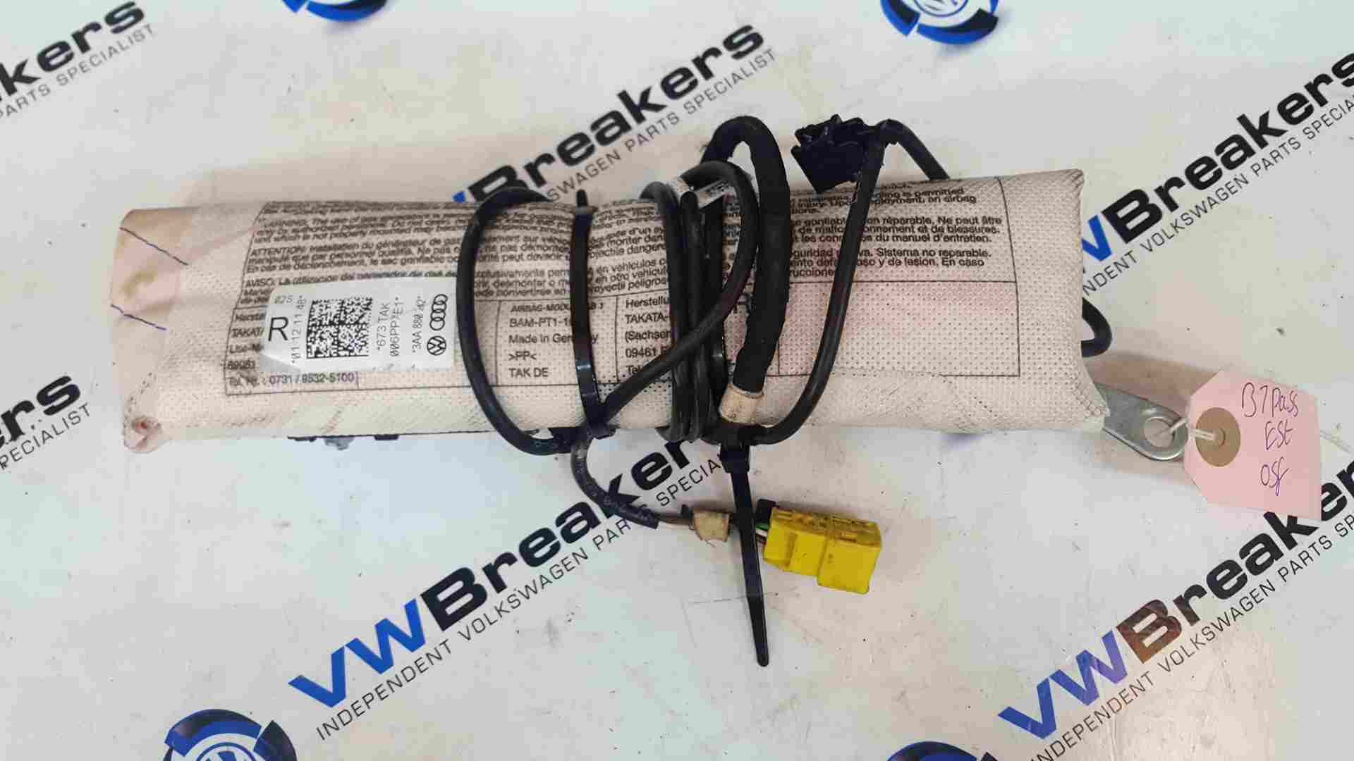 Volkswagen Passat B7 2010-2015 OSF Drivers Seat BAG Srs 3Aa880242