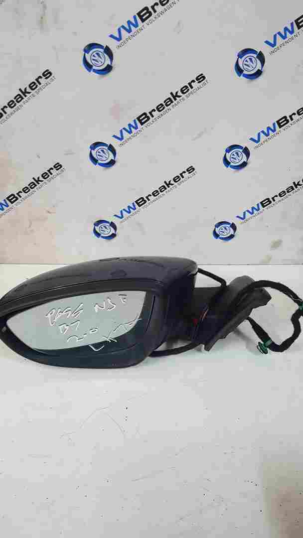 Volkswagen Passat B7 2010-20156 Drivers Os Wing Mirror Blue Lk7x 