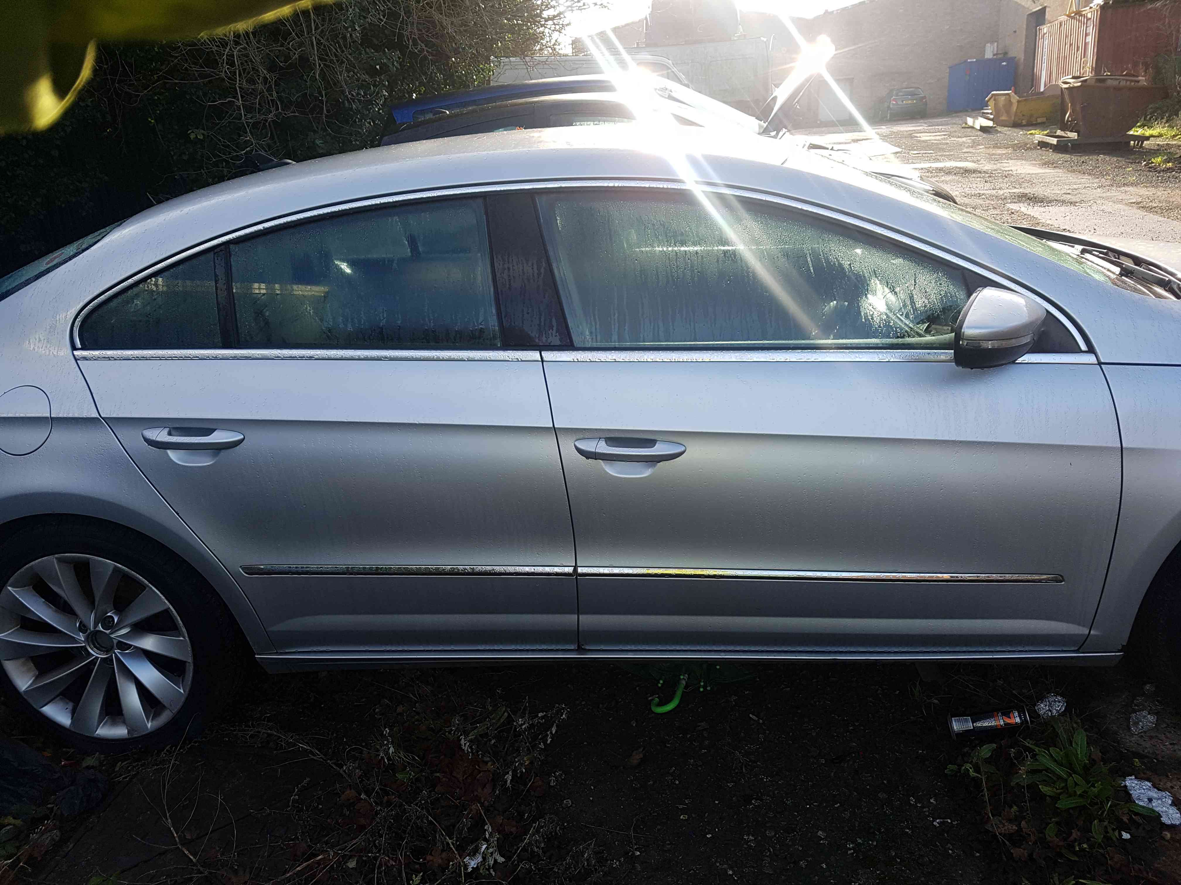 Volkswagen Passat Cc 2010-2015 Driver OSR Rear Door Silver La7w