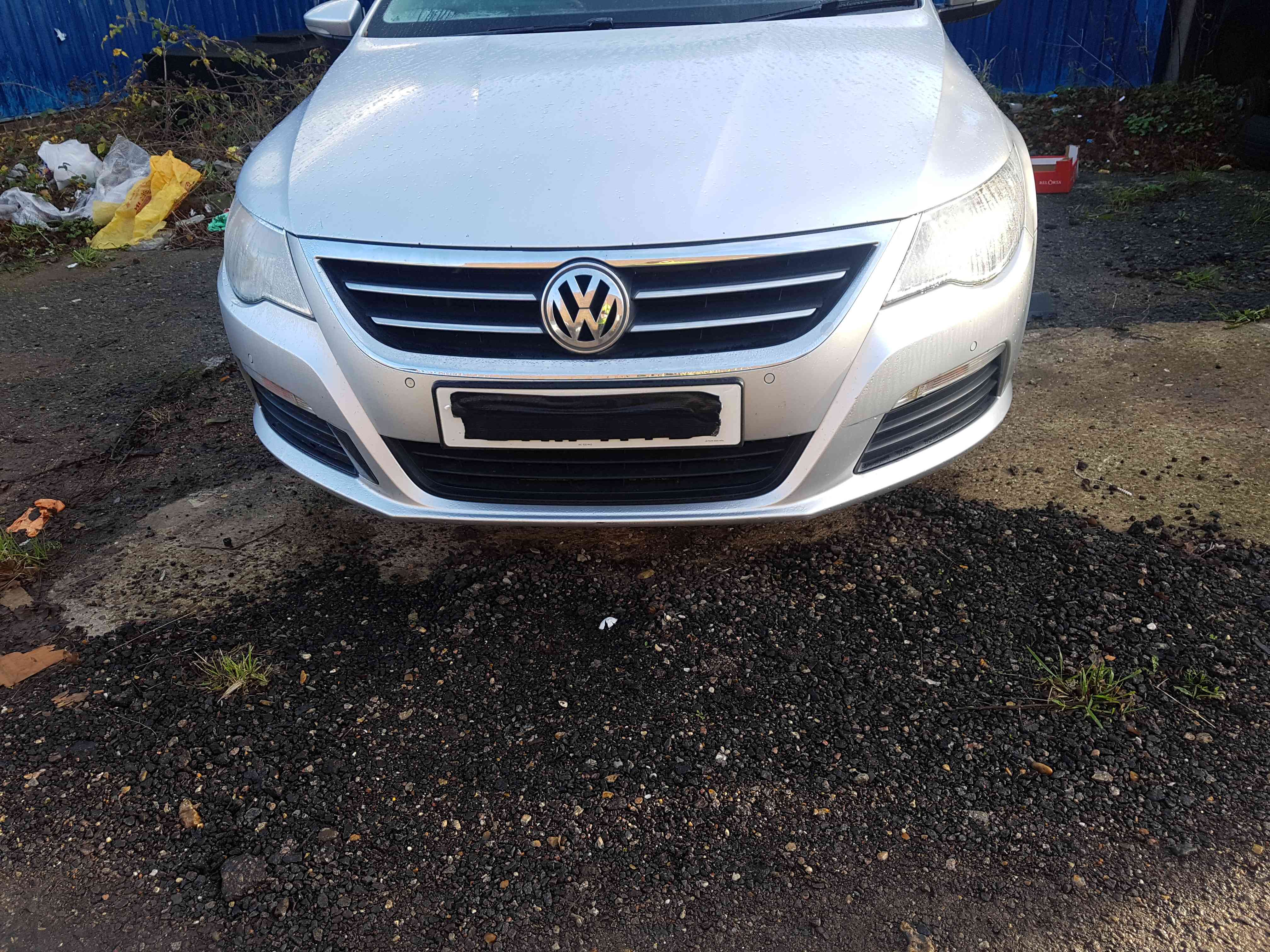 Volkswagen Passat Cc 2010-2015 Front Bumper Silver La7w + PARKING SENSORS