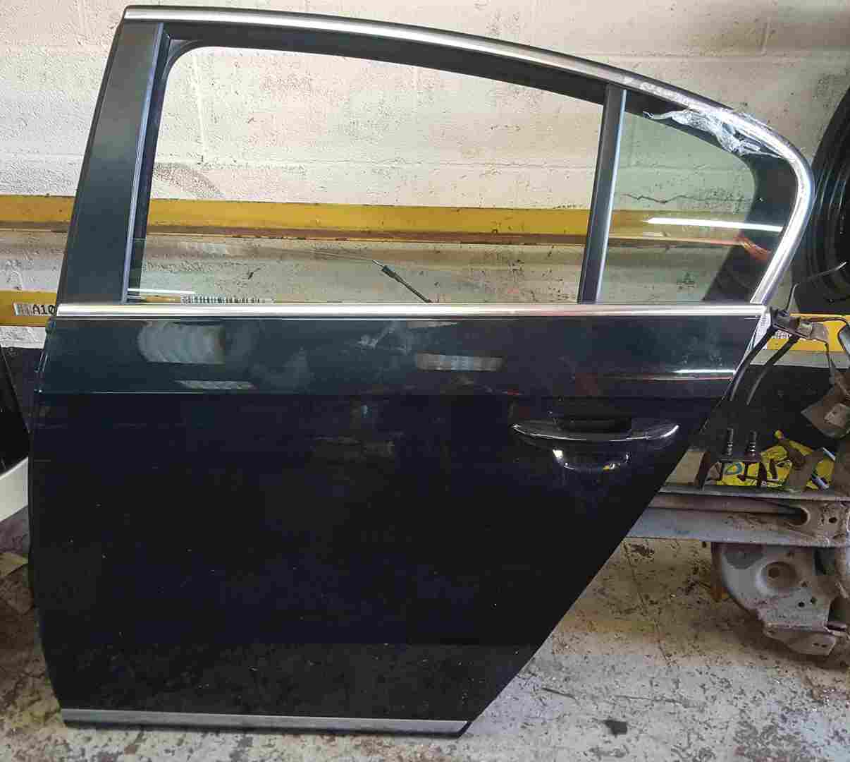 Volkswagen Passat Saloon B7 2010-2015 Passenger NSR Rear Door Black Lc9x