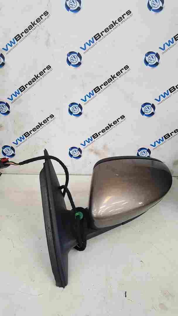 Volkswagen Passat Saloon B7 20102015 Passenger Ns Wing Mirror Grey Bronze La8x Store Used