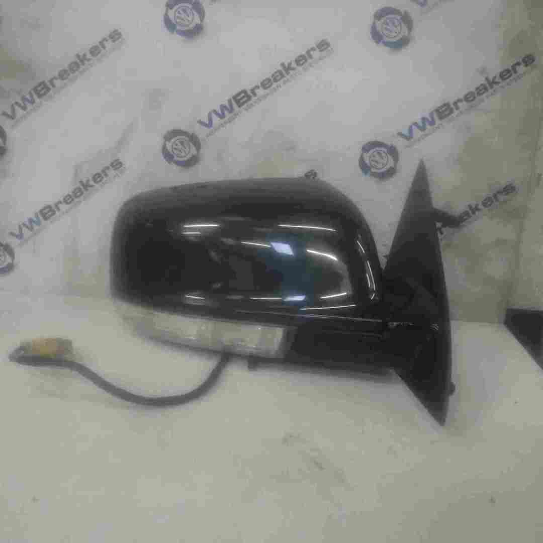 Volkswagen Phaeton 2002-2006 Drivers OS Wing Mirror Black LR9V