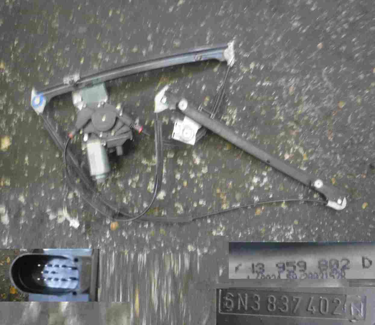 Volkswagen Polo 1999-2003 6N2 Drivers OSF Front Window Motor + Regulator 3dr