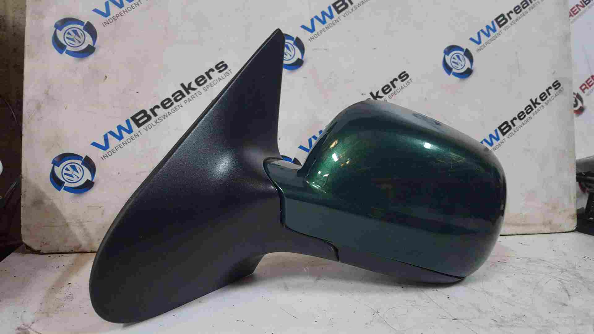 Volkswagen Polo 1999-2003 6N2 Passenger Ns Wing Mirror Green Lc6m Electric