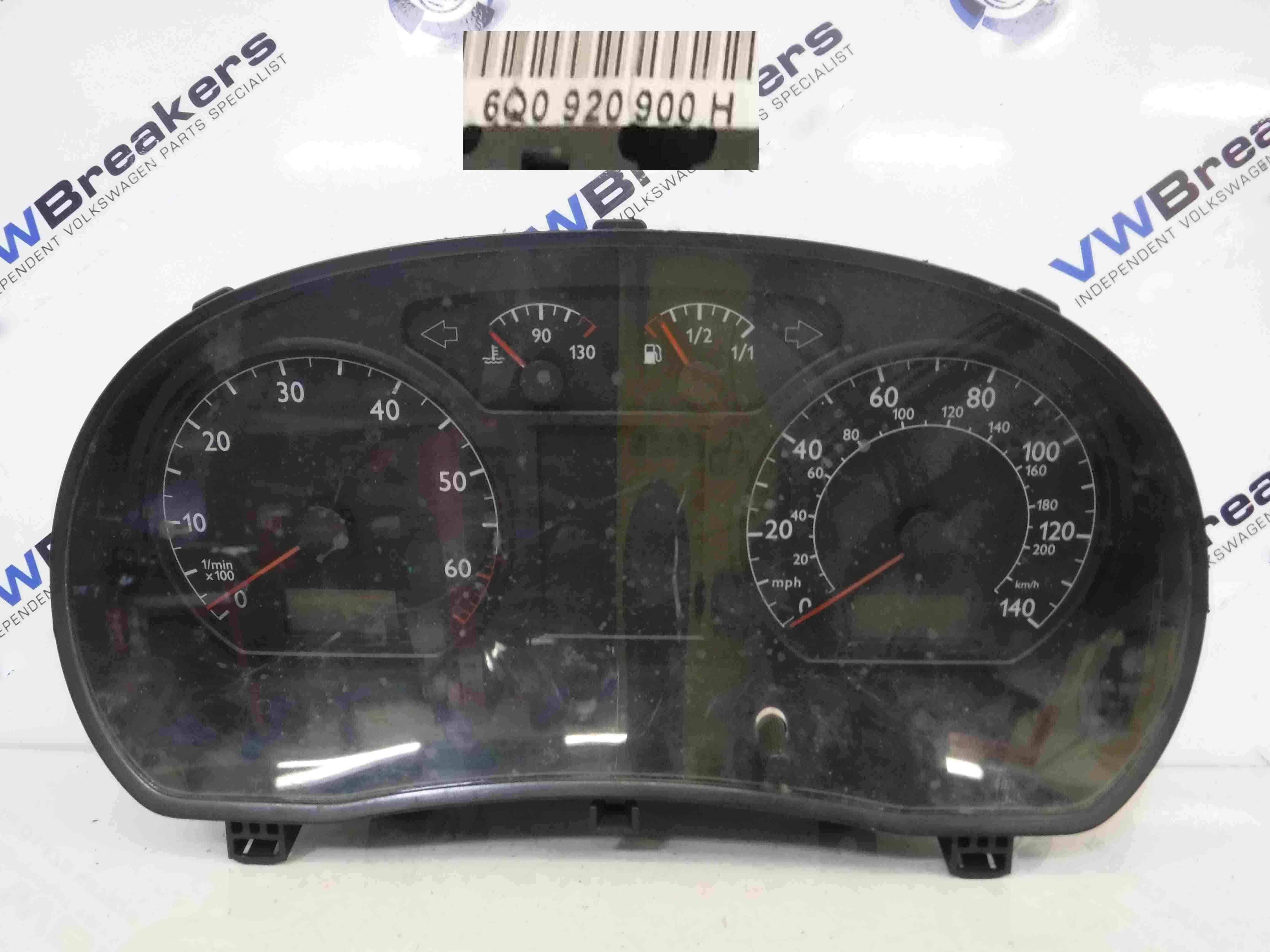 Volkswagen Polo 2003-2006 9N Instrument Panel Dials Clocks Speedo  6Q0920900h