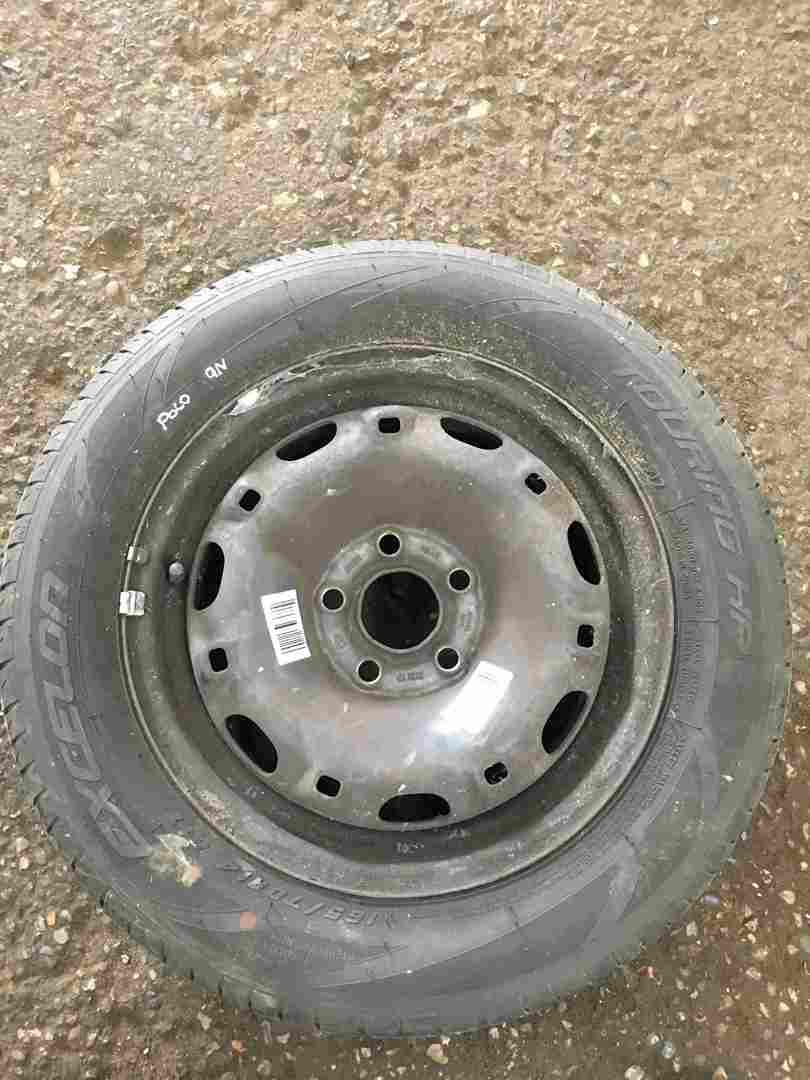 Volkswagen Polo 2003-2006 9N Steel Wheel Rim + Tyre 165 70 14 6mm Tread