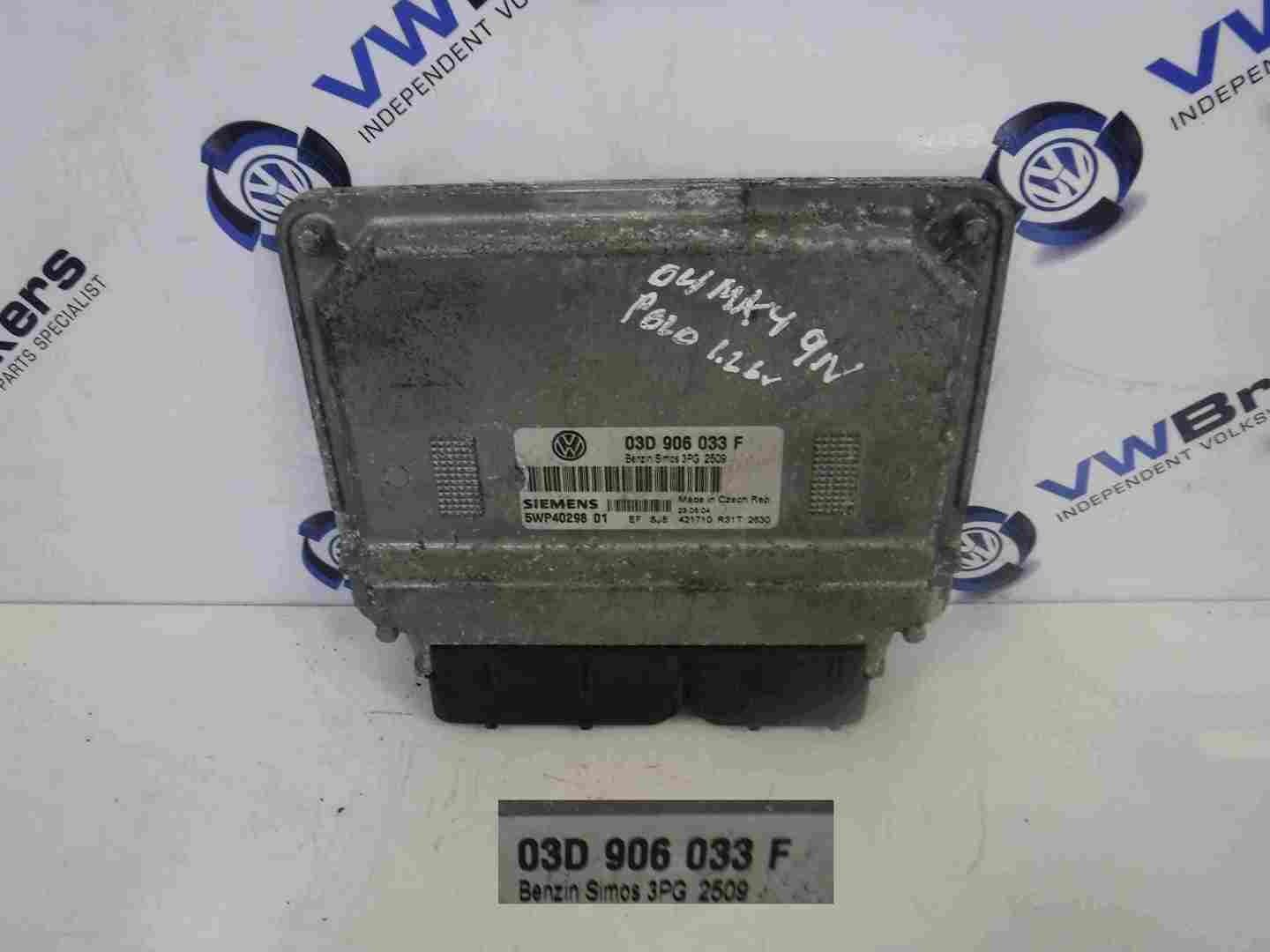 Volkswagen Polo 2003-2006 9N3 Engine Control Unit Computer 03D906033F