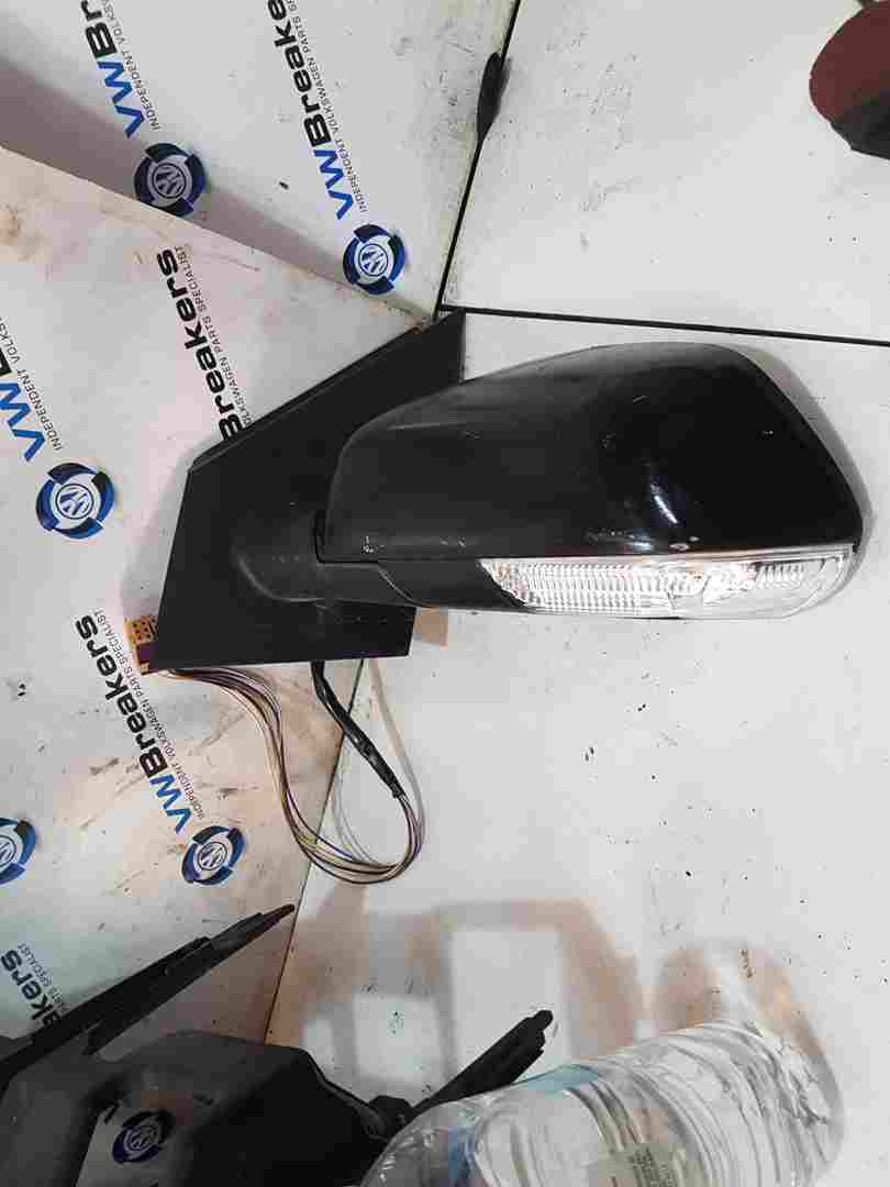 Volkswagen Polo 2006-2008 9N3 Passenger Ns Wing Mirror Black Lc9z Electric