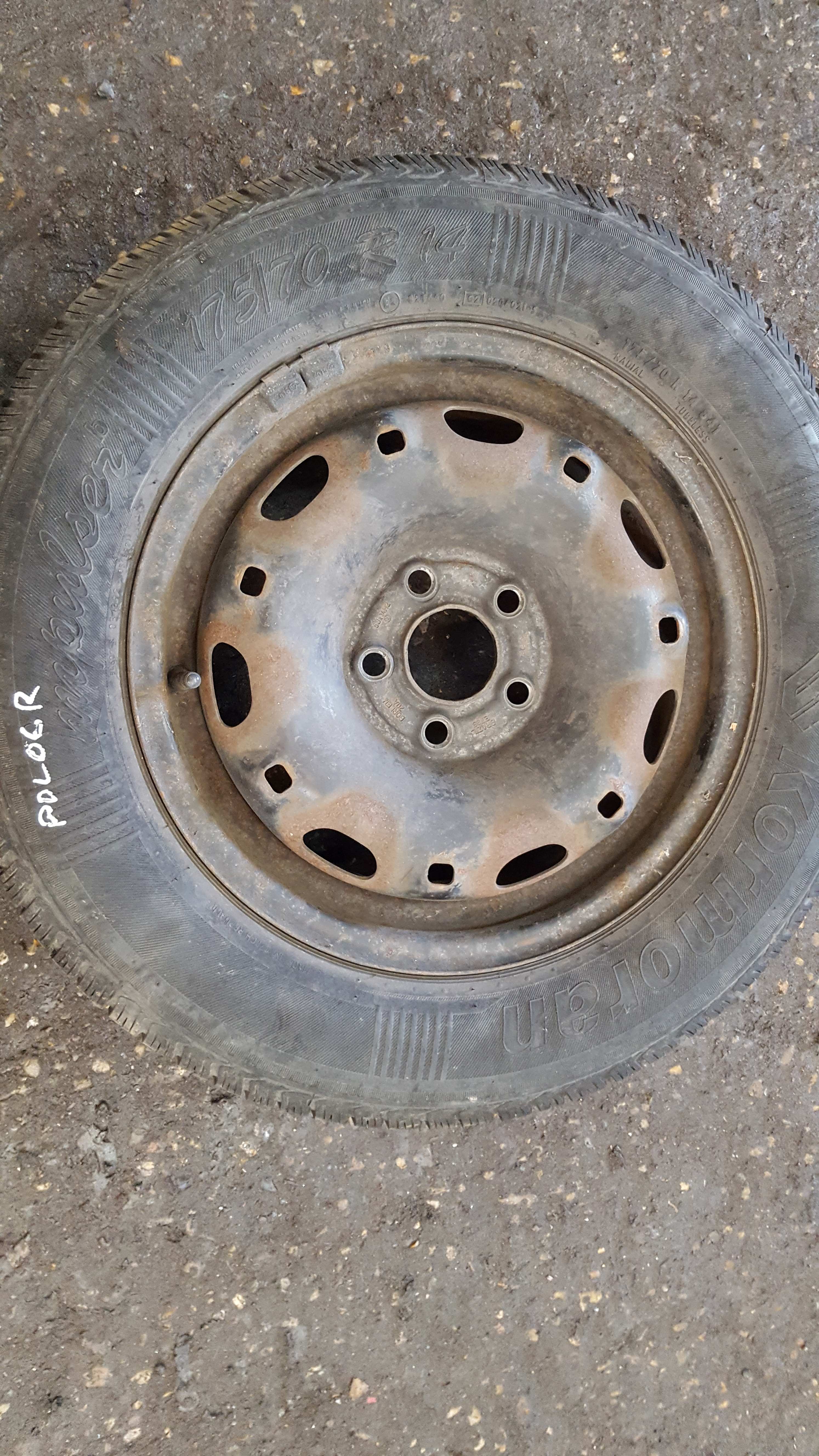 Volkswagen Polo 2009-2014 6R Steel Wheel RIM  Tyre 175 70 14 5Mm 35
