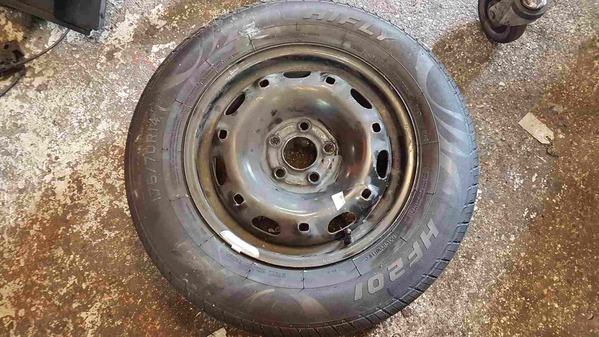 Volkswagen Polo 2009-2014 6R Steel Wheel RIM + Tyre 175 70 14 6Mm M+S 4/5
