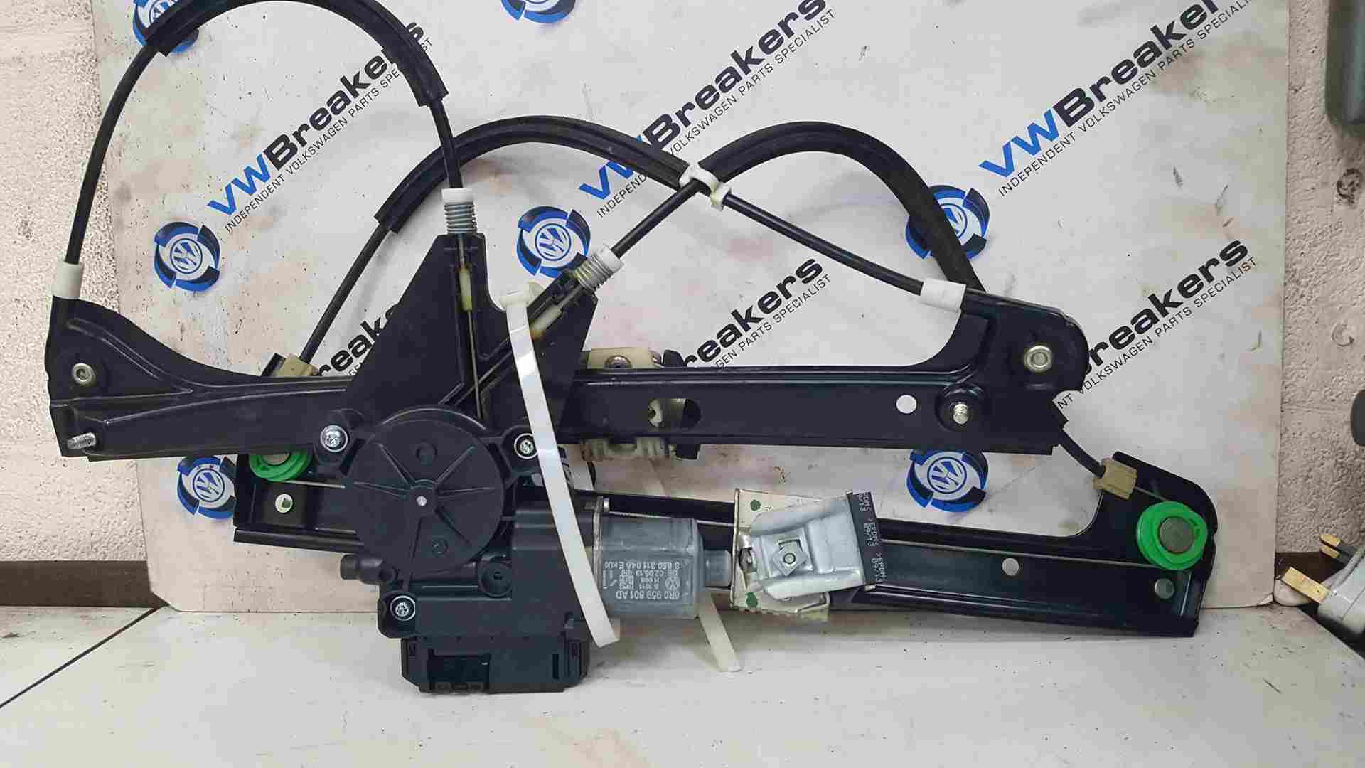 Volkswagen Polo 2009-2015 6R Passenger NSF Front Window Regulator + Motor
