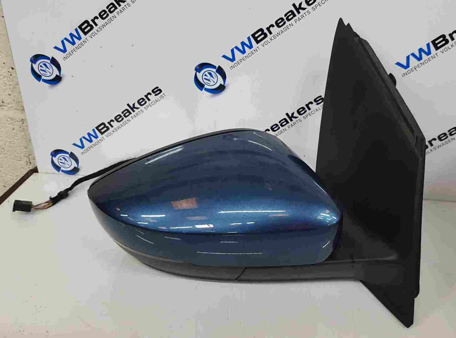 Volkswagen Polo 6C 2014-2017 Drivers OS Wing Mirror Blue LD5L